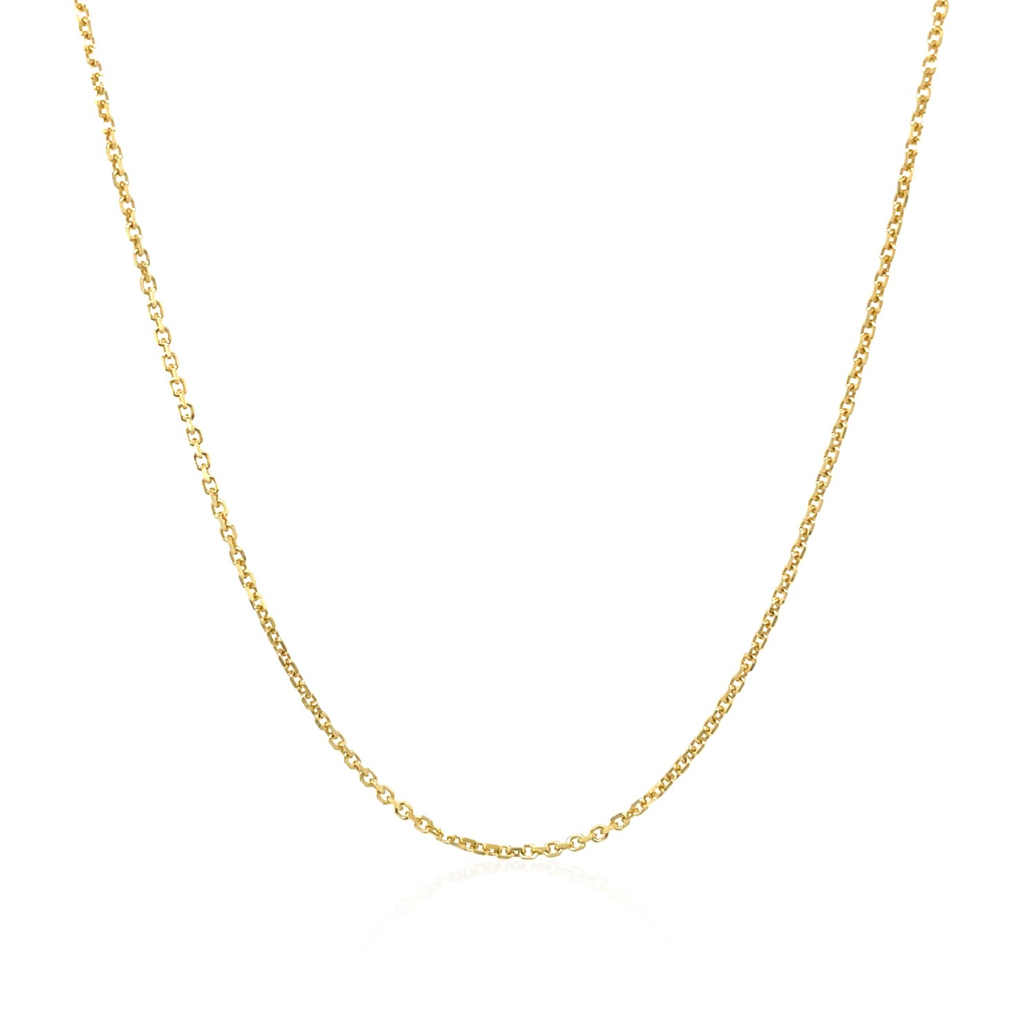 10k Yellow Gold Cable Chain 1.1mm