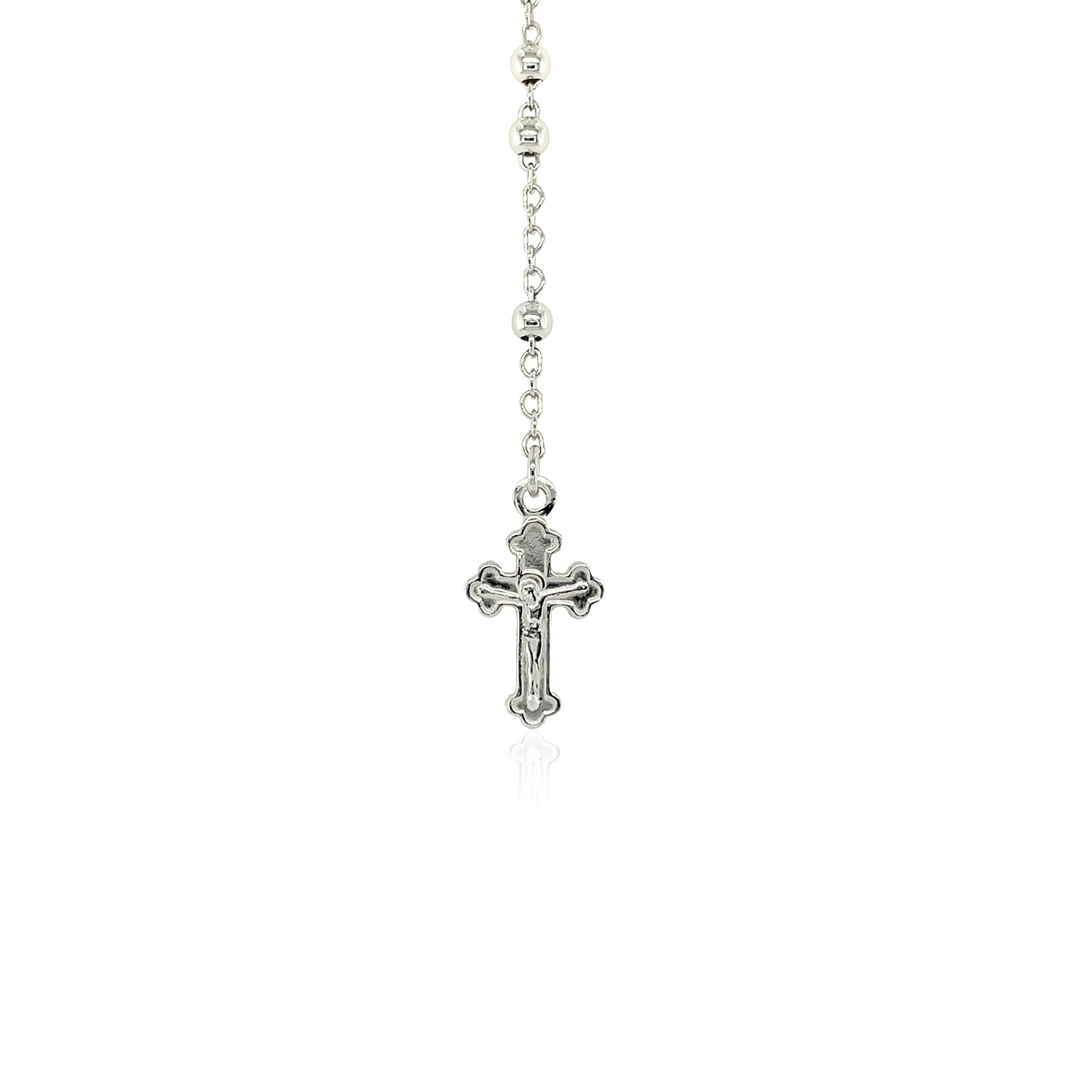 Collier en argent sterling, chaîne Rosaire fine et perles