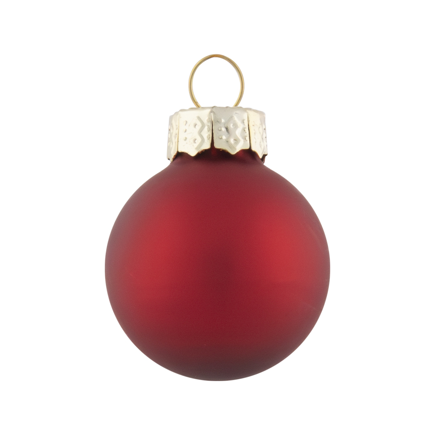 40ct Shiny, Glitter and Matte Red Glass Ball Christmas Ornament Set 1"-2.5"