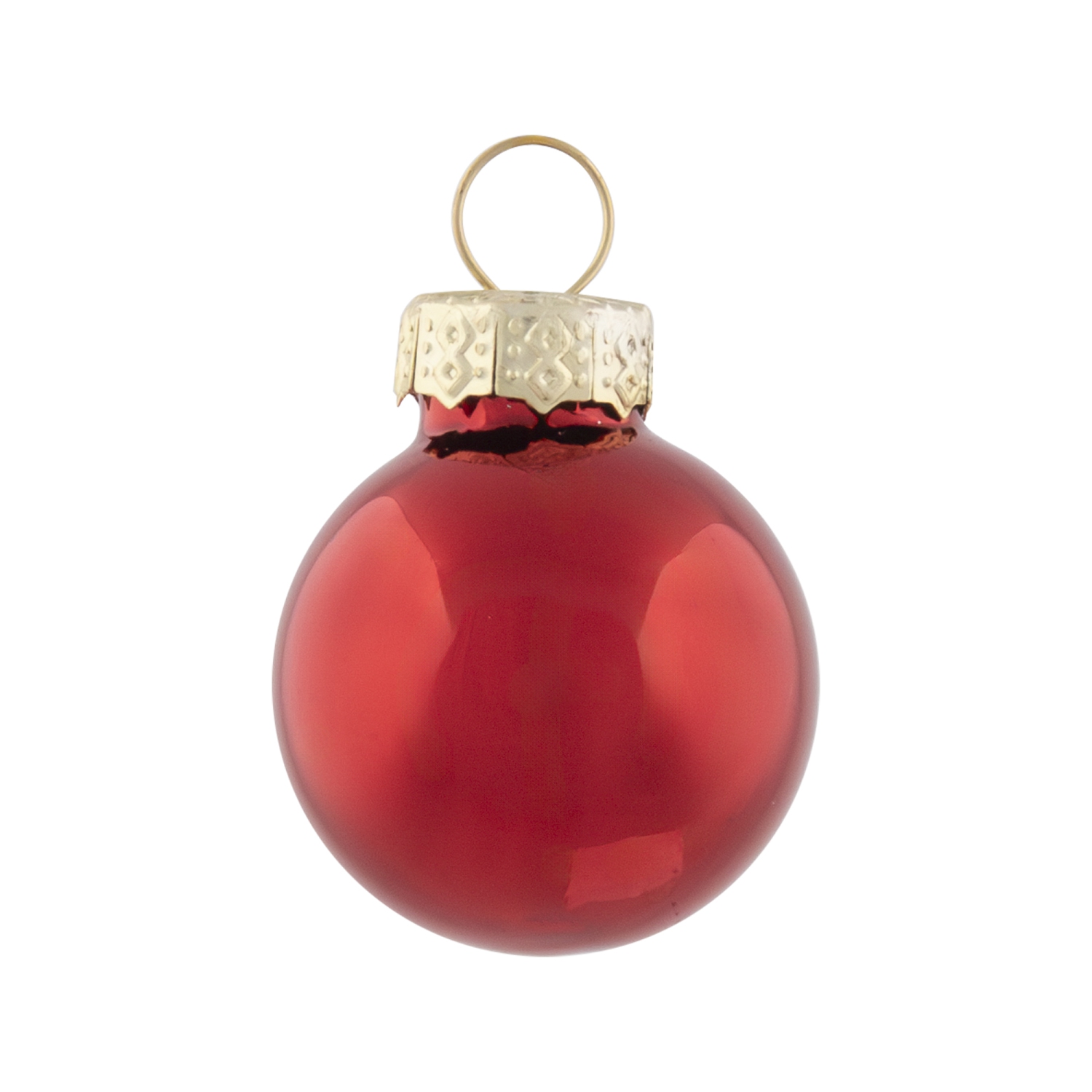 40ct Shiny, Glitter and Matte Red Glass Ball Christmas Ornament Set 1"-2.5"