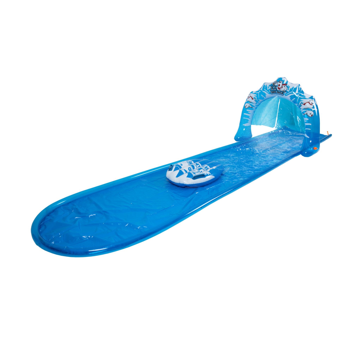 Glissoire gonflable pour eau de pelouse Ice Breaker - 16 pi - Bleu et blanc