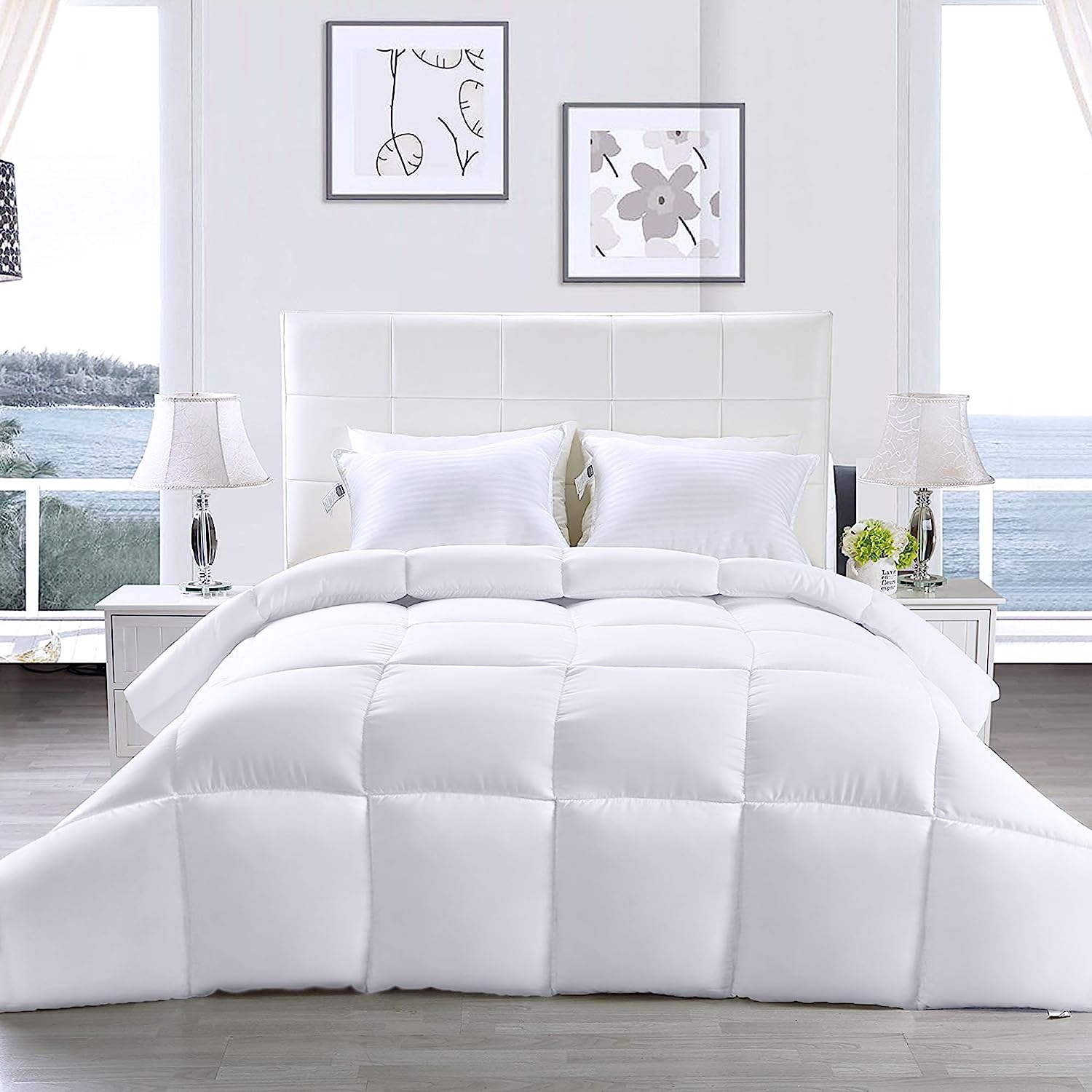 Utopia Bedding All Season Comforter - Ultra Soft Down Alternative Comforter - Plush Siliconized Fiberfill Duvet Insert - Box Stitched