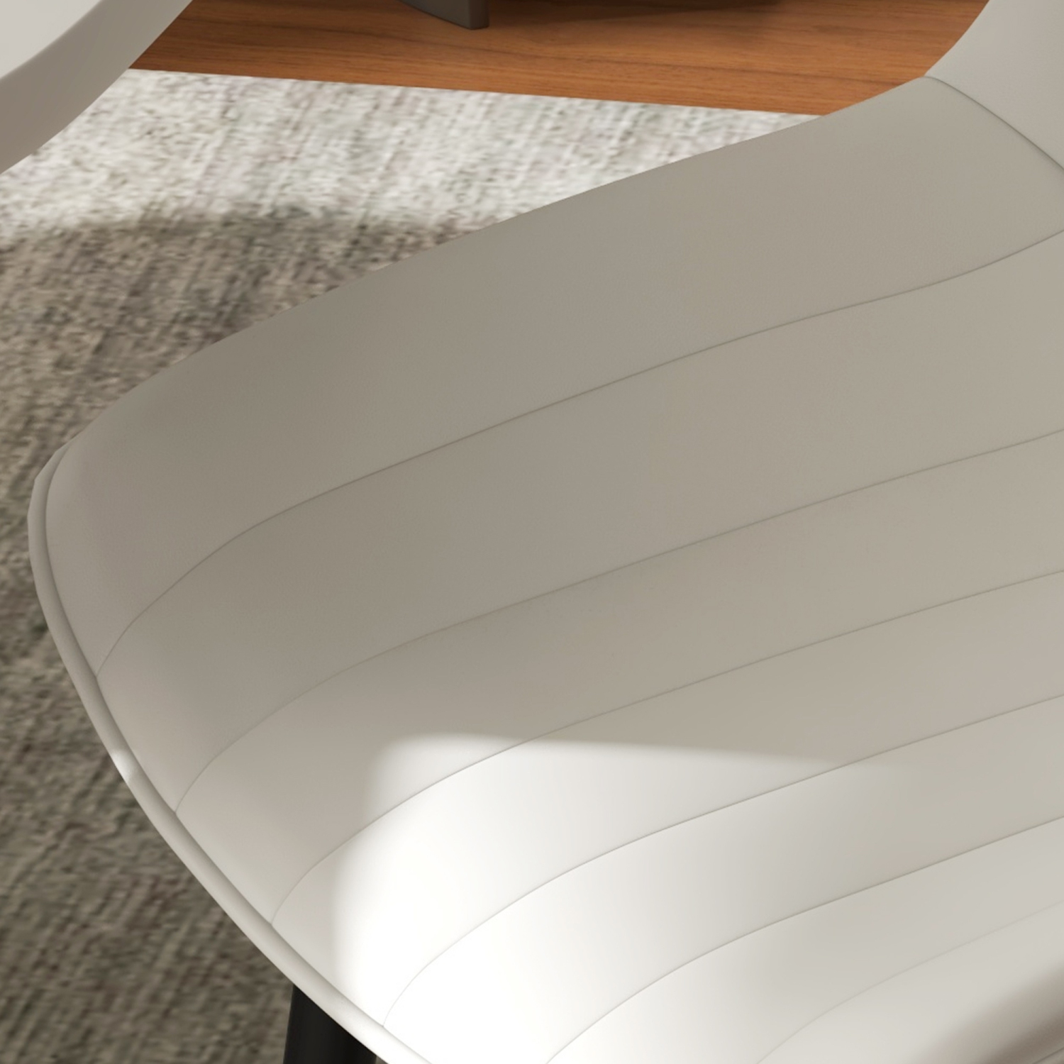 Ensemble de 2 chaises de salle à manger de HOMCOM, chaise de cuisine moderne avec revêtement en similicuir de polyuréthane et pattes en acier,