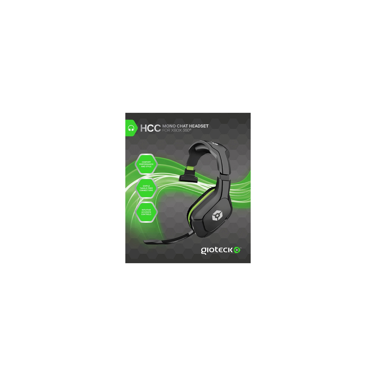 Xbox 360 Hcc Mono Wired Chat Headset [Gioteck]
