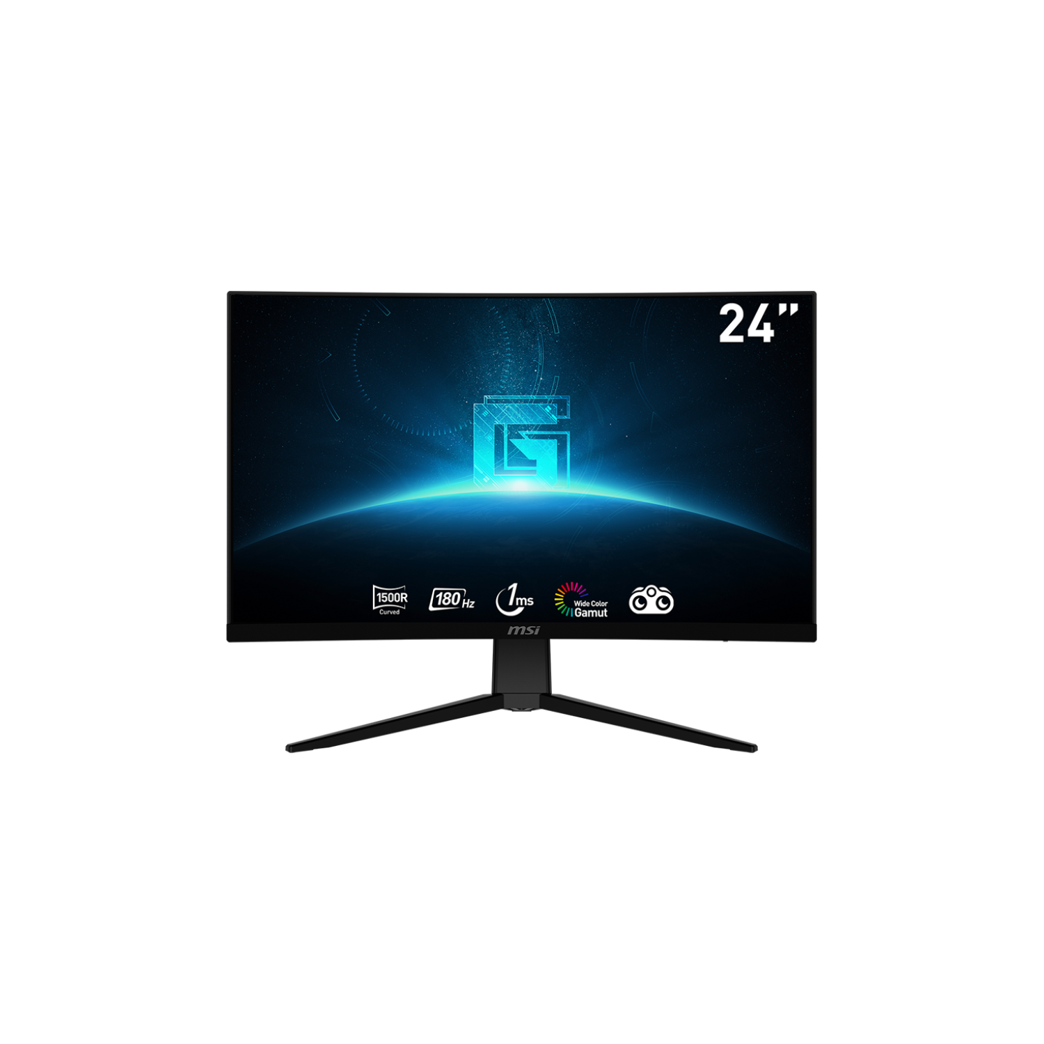 MSI - open box - 24" Curved 1500R Gaming Monitor, 180Hz, 1ms, 1920 x 1080, 16:9 VA, TILT, VESA, Frameless, Adaptive sync, G2422C