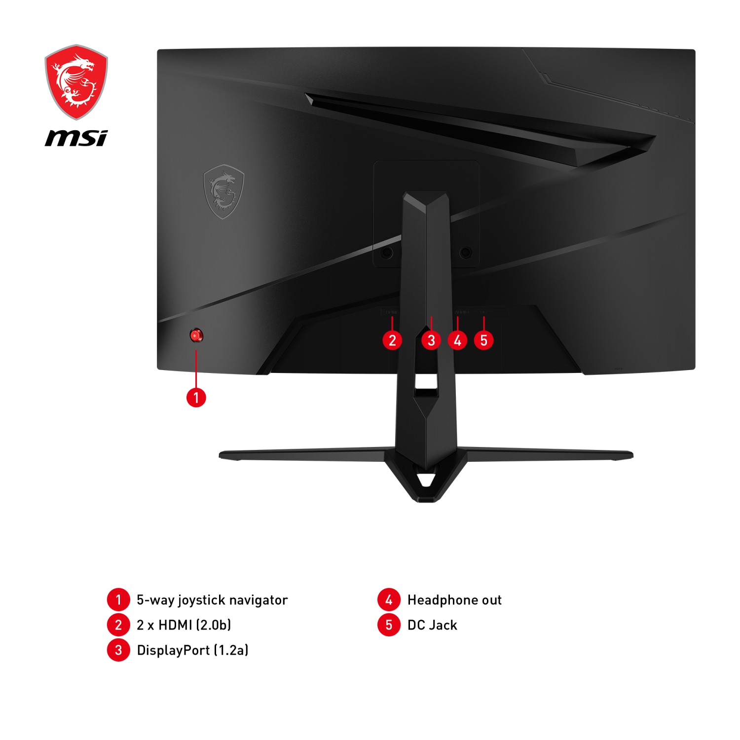 MSI - open box - 24" Curved 1500R Gaming Monitor, 180Hz, 1ms, 1920 x 1080, 16:9 VA, TILT, VESA, Frameless, Adaptive sync, G2422C