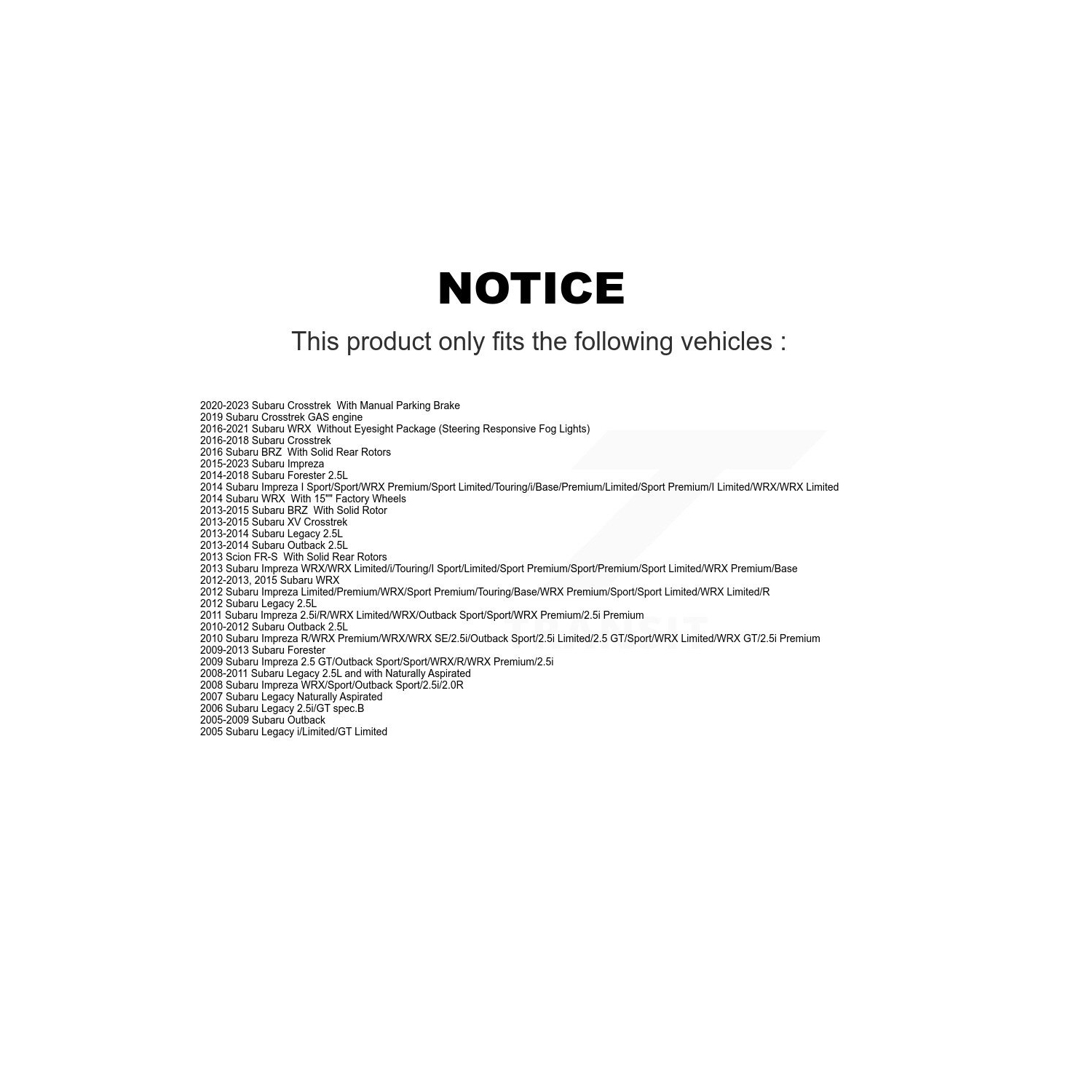 Rear Ceramic Disc Brake Pads CMX-D1114 For Subaru Crosstrek Impreza Forester Outback XV WRX Legacy