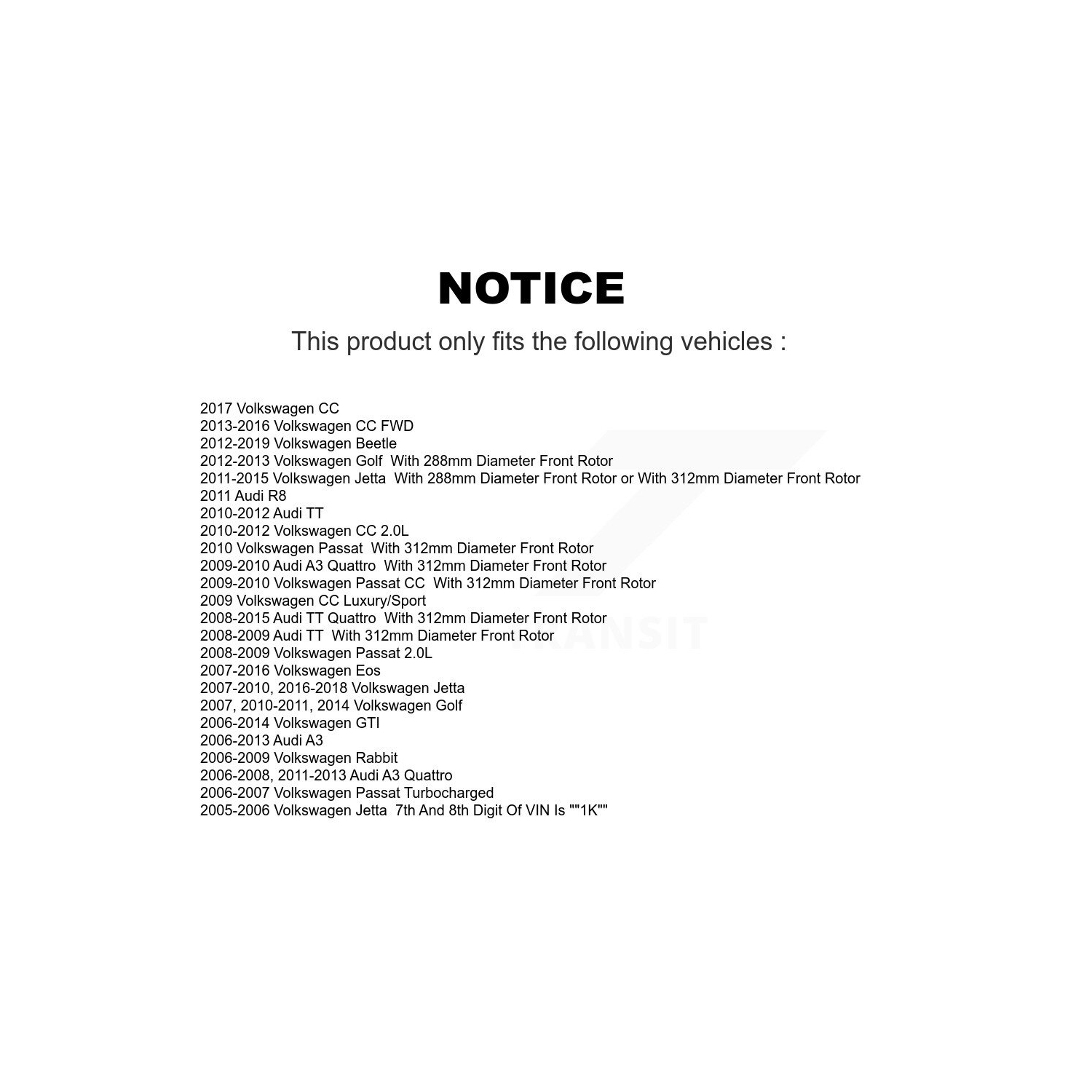 Front Semi-Metallic Disc Brake Pads SIM-1107 For Volkswagen Jetta Golf Beetle Rabbit Audi GTI Eos CC