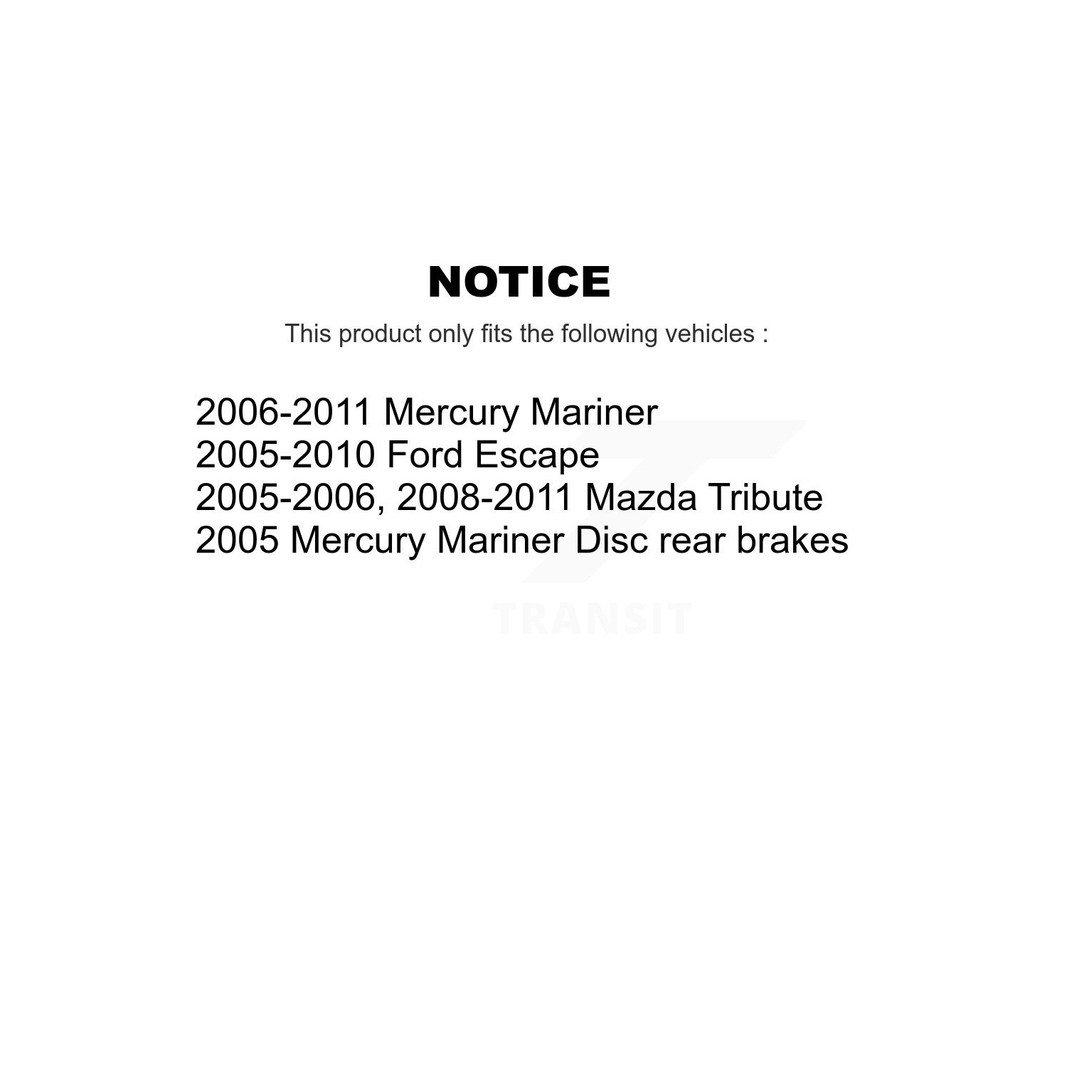 Rear Ceramic Disc Brake Pads CMX-D1055 For Ford Escape Mazda Tribute Mercury Mariner
