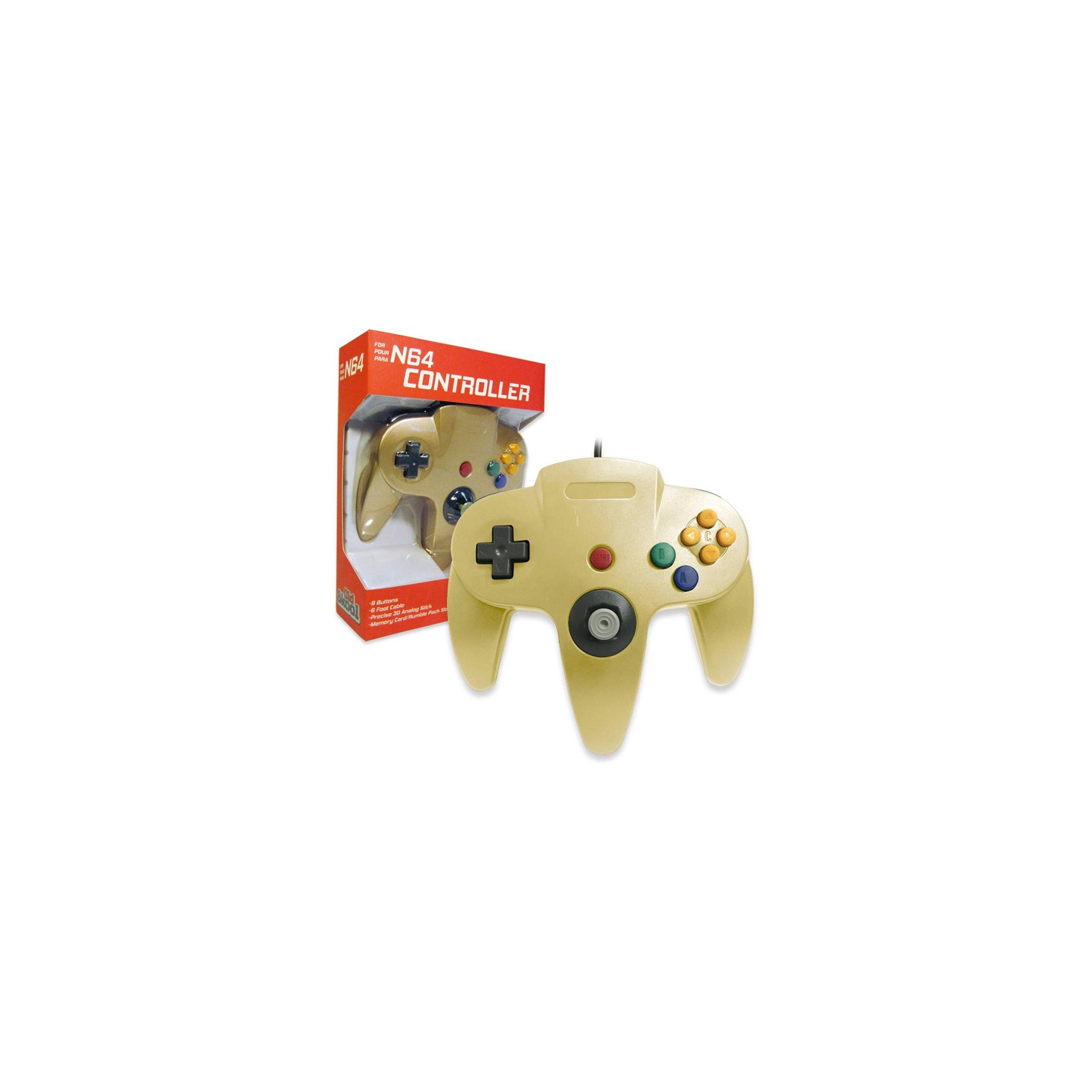 Gold Wired Controller for N64