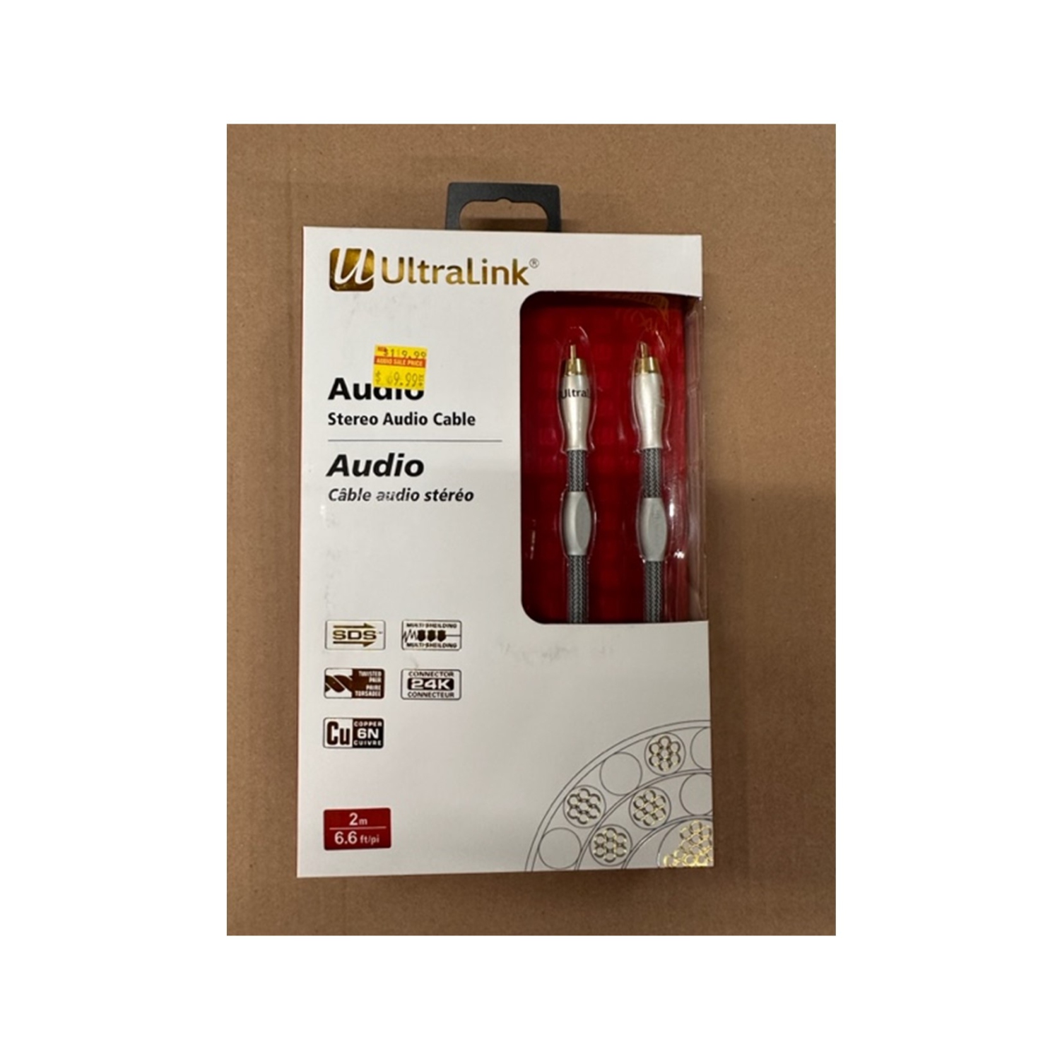 Câble audio stéréo calibre UA2 M d'Ultralink - 2 M