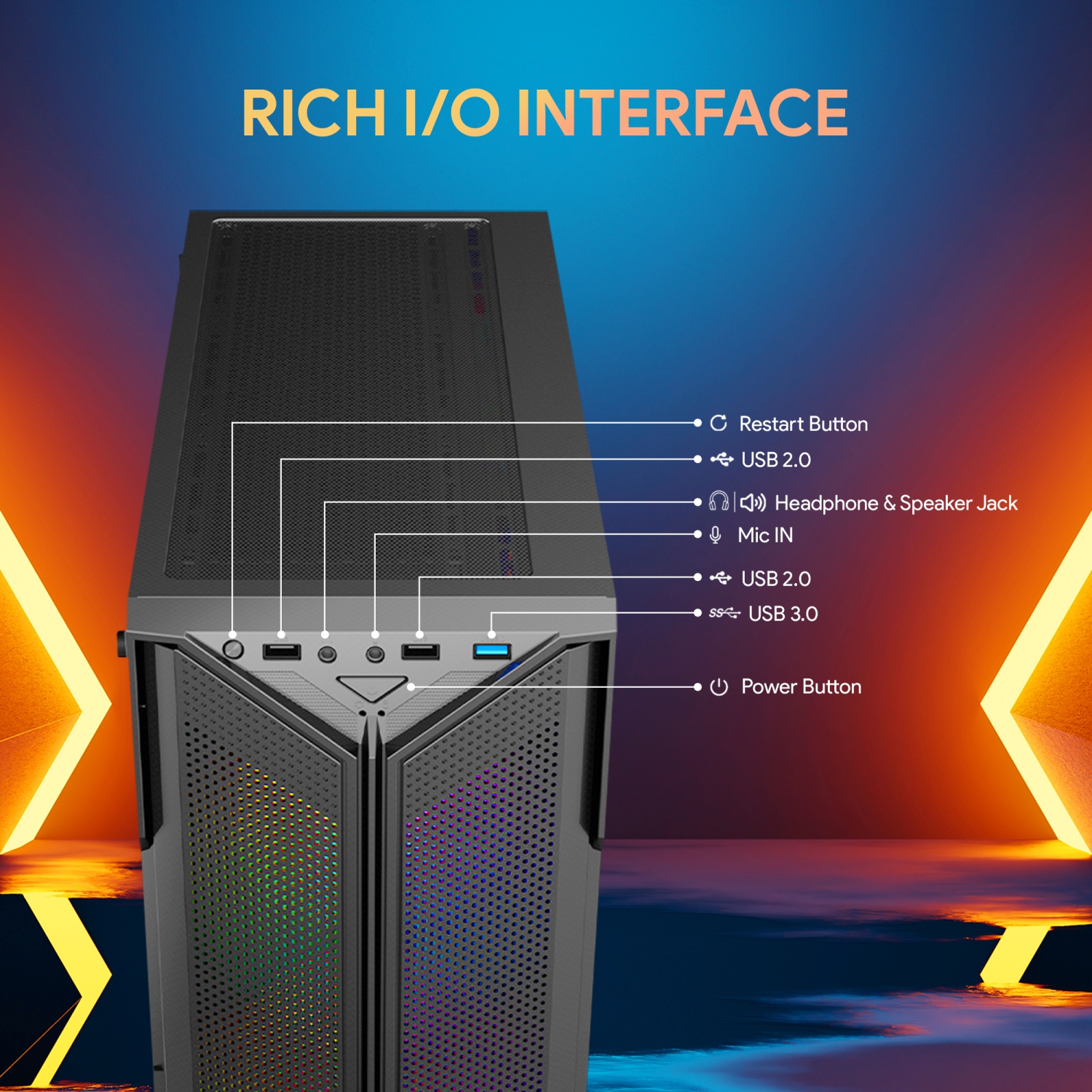 AQVIN AQ20 Gaming PC Tower Desktop Computer - Intel Core i5 processor up to 4.00Ghz 32GB DDR4 RAM 1TB SSD GeForce RTX 3050 8GB RGB Gaming Keyboard