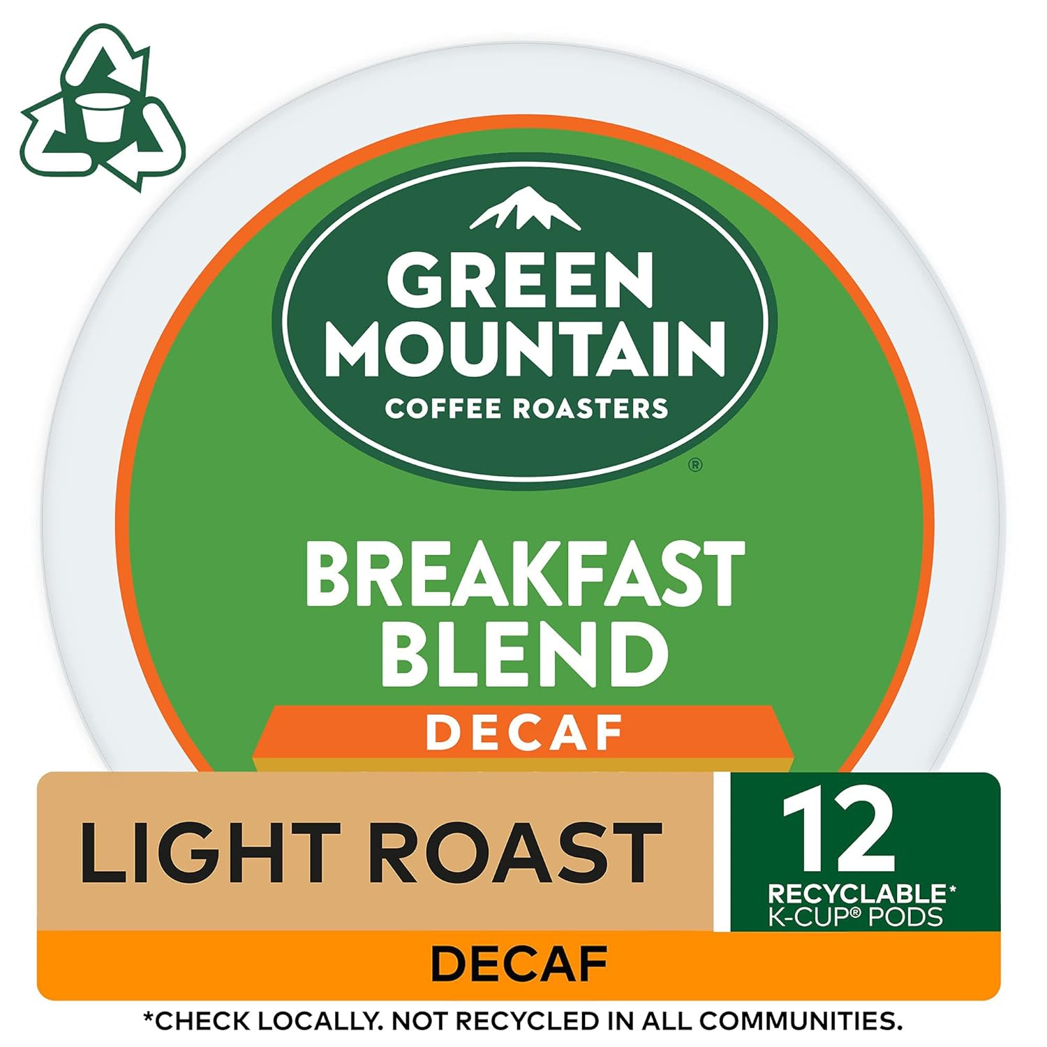 Green Mountain Keurig Decaf Coffee Breakfast Blend, 0.31 Ounce