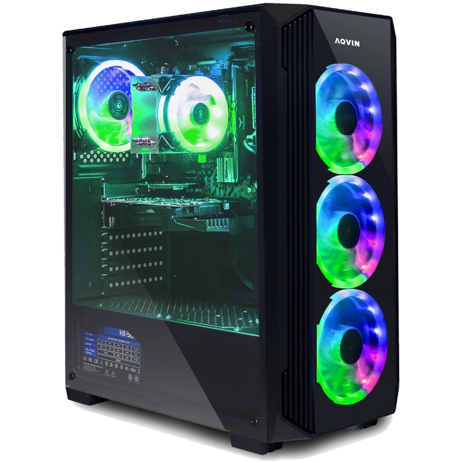 AQVIN ZForce Gaming PC Tower Desktop Computer Intel Core i5 up to 4.00 GHz 32GB DDR4 RAM 2TB SSD Storage GeForce RTX 3050 8GB Windows 11 Gaming Keyboard and Mouse WIFI