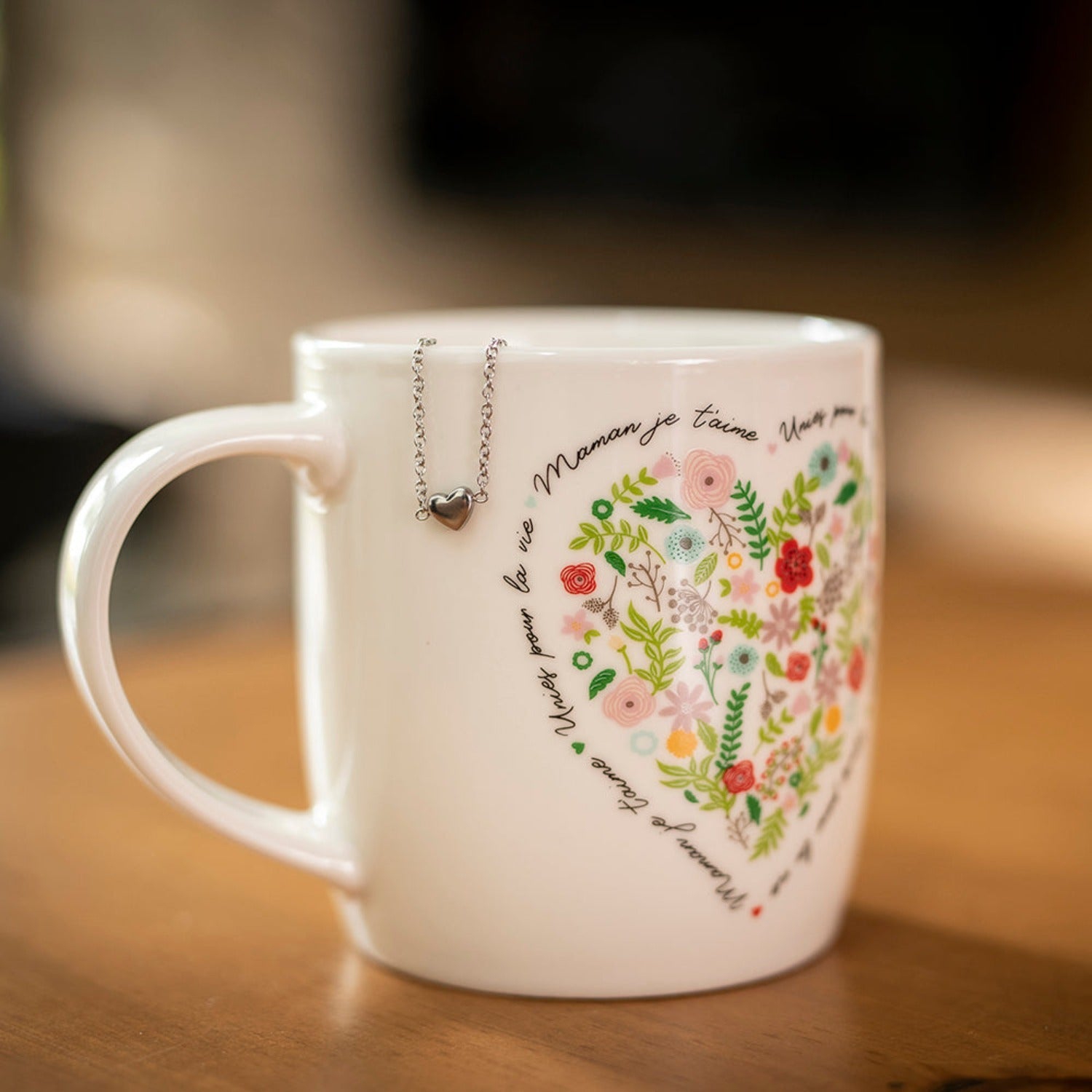 Chantal Lacroix - Duo tasse à café et bracelet en acier inoxydable « Mom »