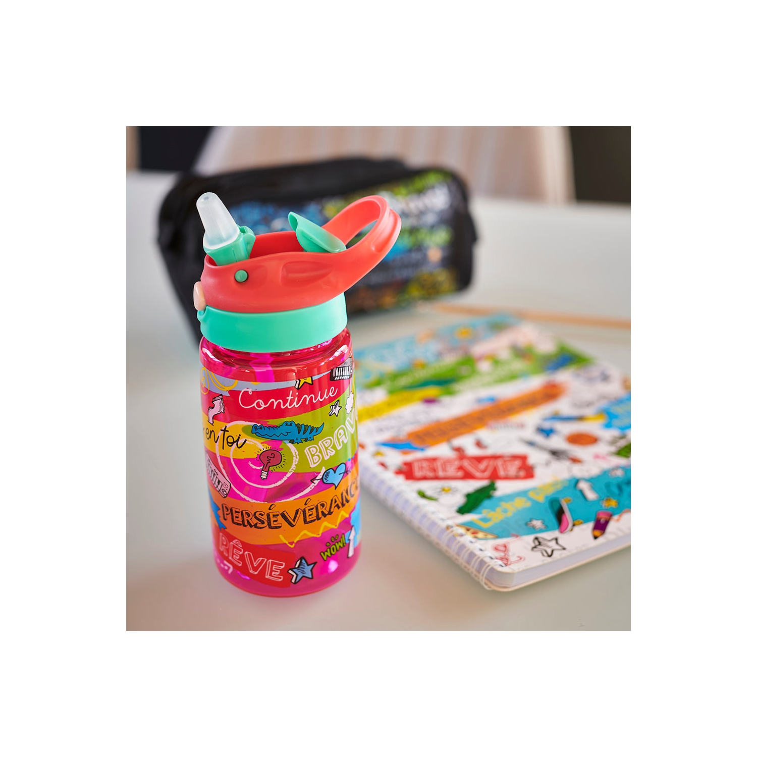 Chantal Lacroix - bouteille d’eau « Persérérance » pour enfants, rose