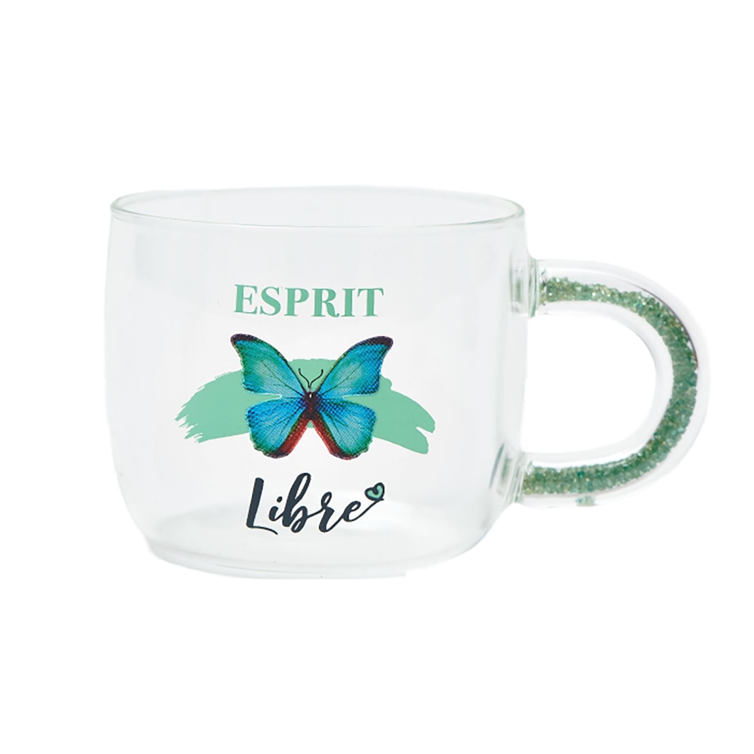Chantal Lacroix - “Esprit Libre” Glass Cup, 350ml Capacity, Butterfly