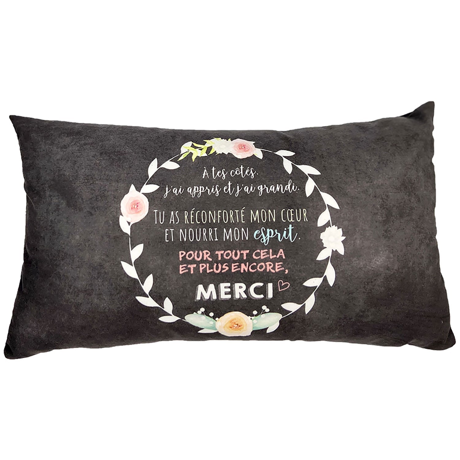 Chantal Lacroix - “To my teacher” Decorative Cushion, 17" x 13"