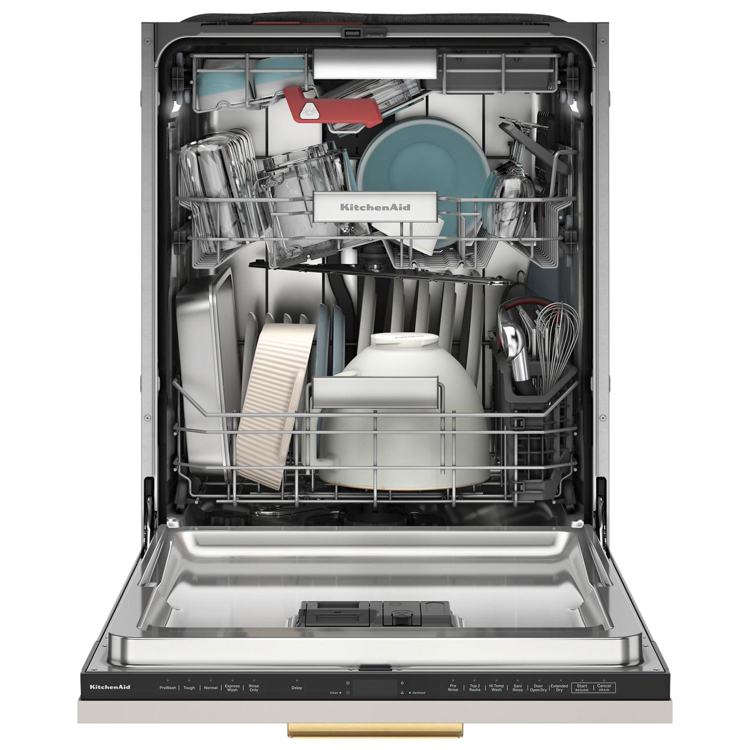 KitchenAid 24" 39dB Built-In Dishwasher w/ Stainless Steel Tub & Third Rack - Panel Ready