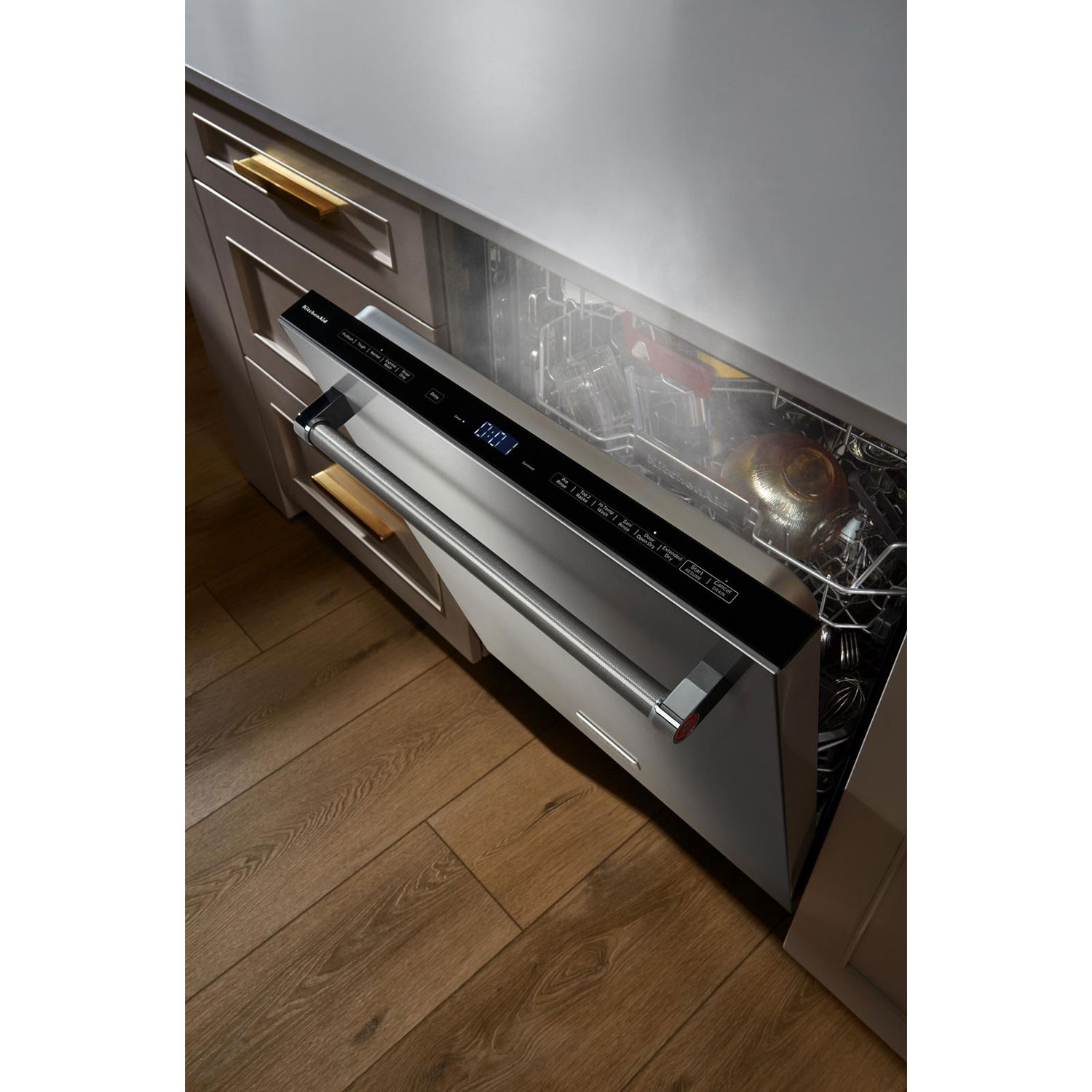 KitchenAid 24" 39dB Built-In Dishwasher w/ Stainless Steel Tub & Third Rack -Stainless Steel