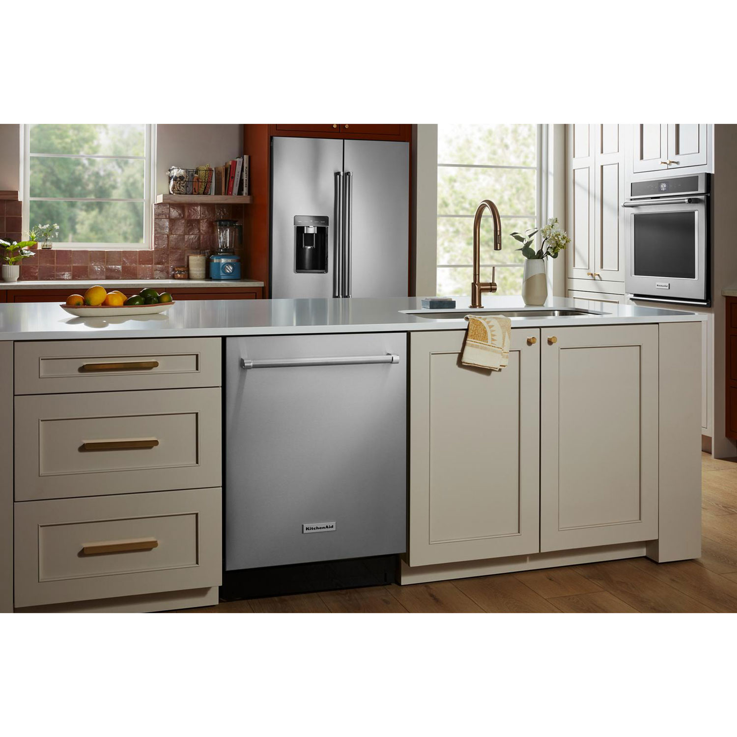 KitchenAid 24" 39dB Built-In Dishwasher w/ Stainless Steel Tub & Third Rack -Stainless Steel