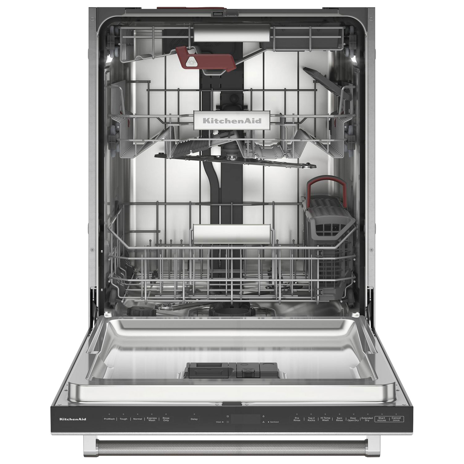 KitchenAid 24" 39dB Built-In Dishwasher w/ Stainless Steel Tub & Third Rack -Stainless Steel