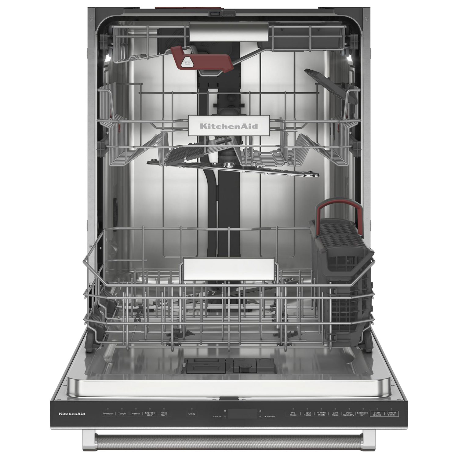 KitchenAid 24" 39dB Built-In Dishwasher w/ Stainless Steel Tub & Third Rack -Stainless Steel