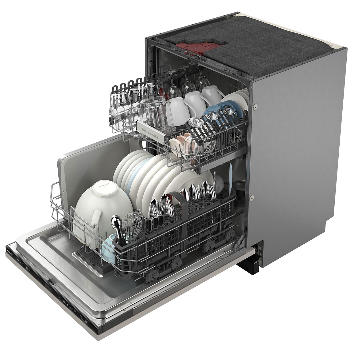 Lave-vaisselle encastrable 24 po 44 dB à cuve en inox de KitchenAid - Prêt pour panneau