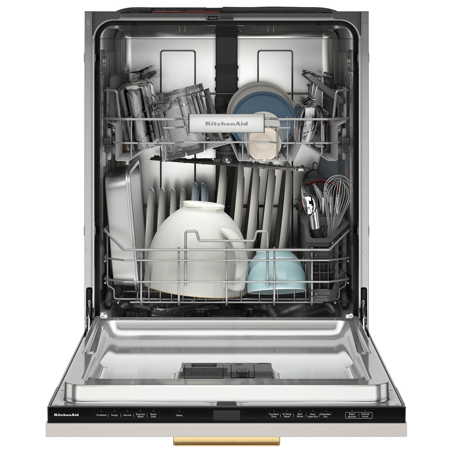 Lave-vaisselle encastrable 24 po 44 dB à cuve en inox de KitchenAid - Prêt pour panneau