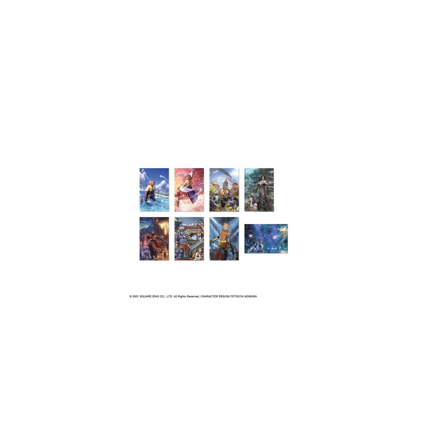 Final Fantasy X Clear Visual Art Card Set of 8