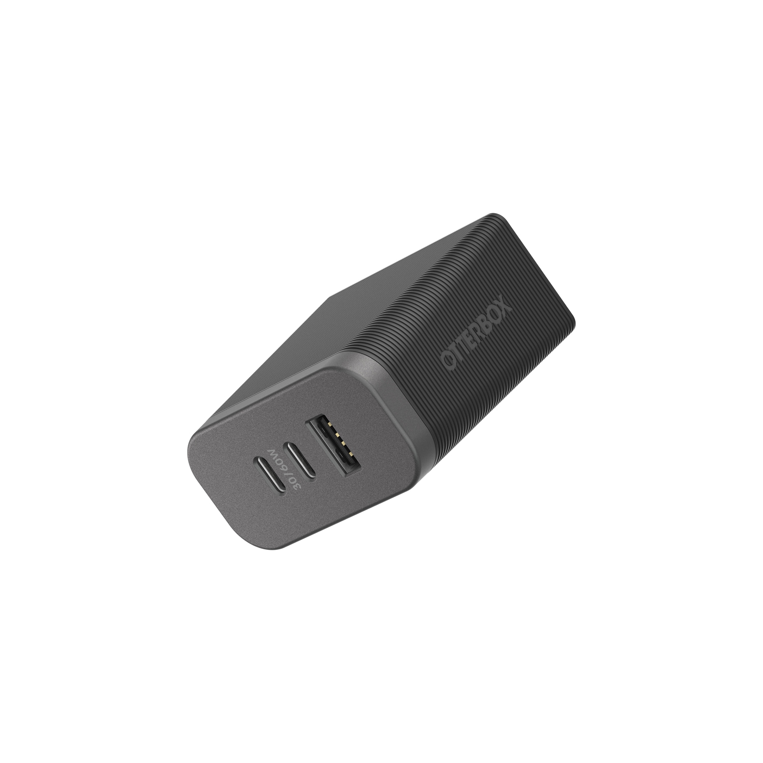 Chargeur mural double USB-C Premium Pro d'OtterBox avec port 72&nbsp;W USB-A supplémentaire | Noir