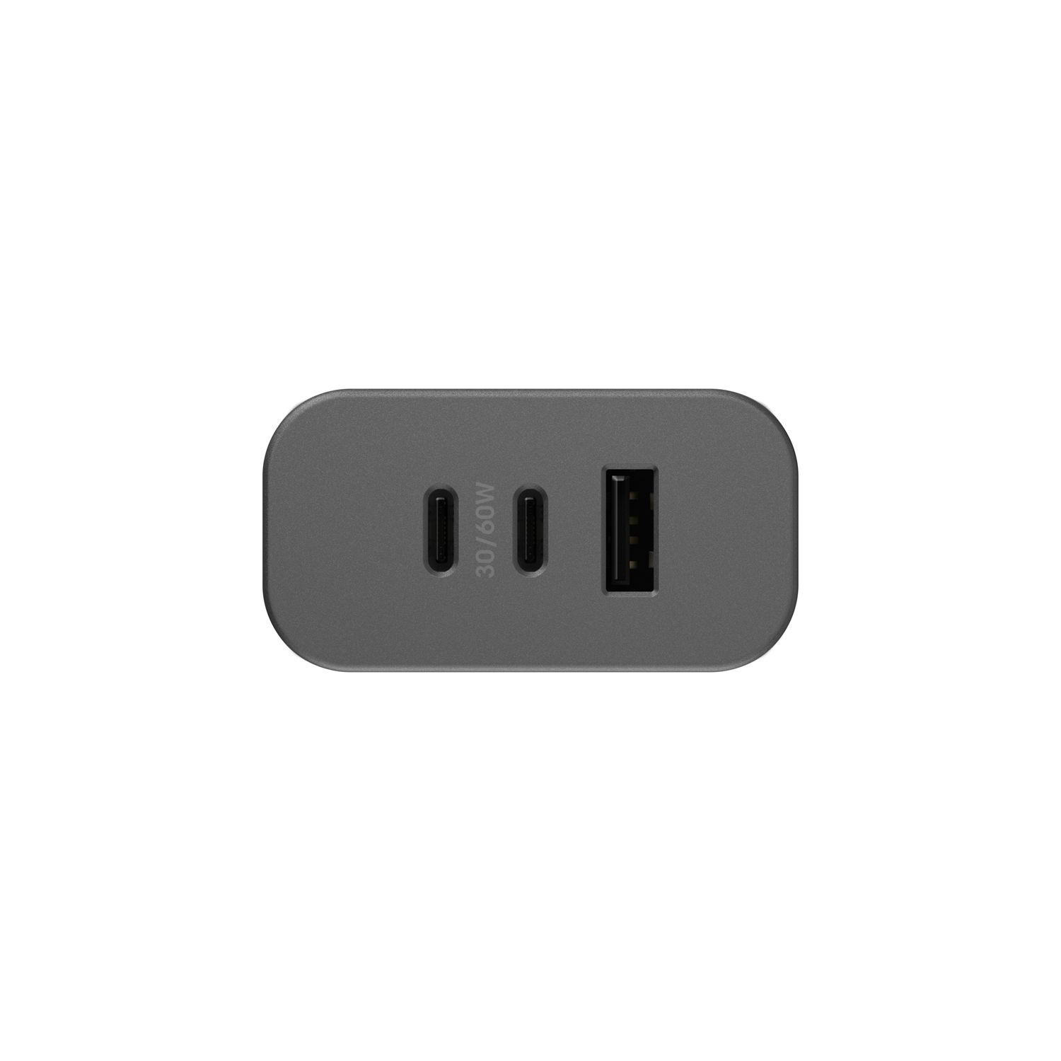 Chargeur mural double USB-C Premium Pro d'OtterBox avec port 72&nbsp;W USB-A supplémentaire | Noir