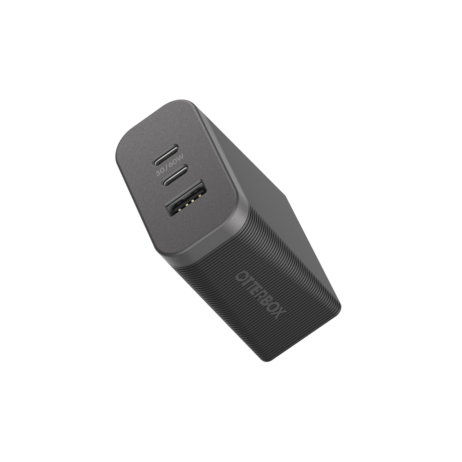 Chargeur mural double USB-C Premium Pro d'OtterBox avec port 72&nbsp;W USB-A supplémentaire | Noir