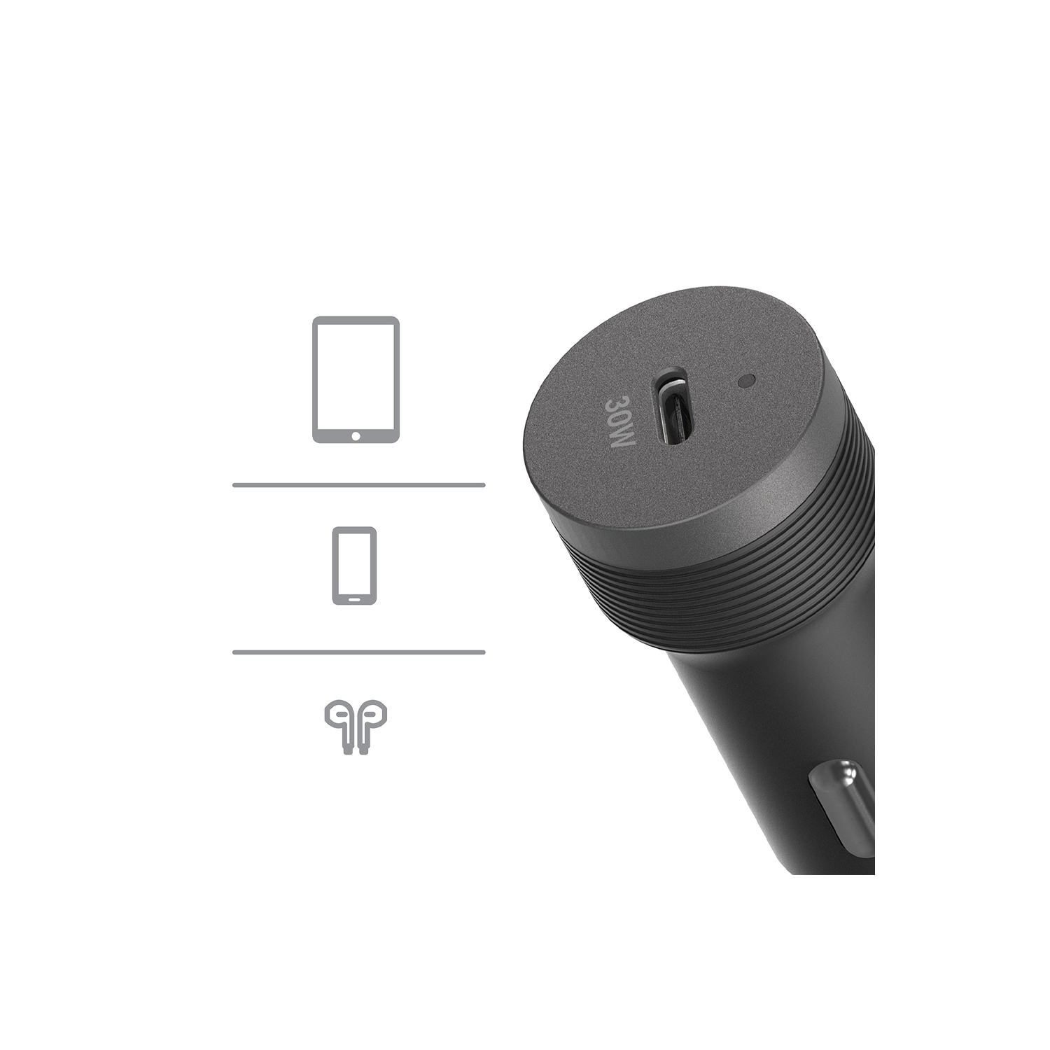 Chargeur pour l'auto PD Premium Pro d'OtterBox USB-C 30&nbsp;W | Noir