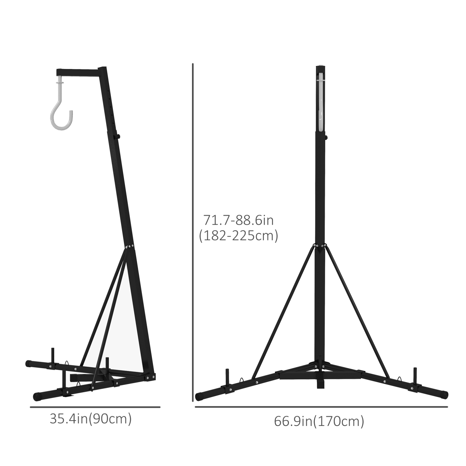 Folding punch cheap bag stand