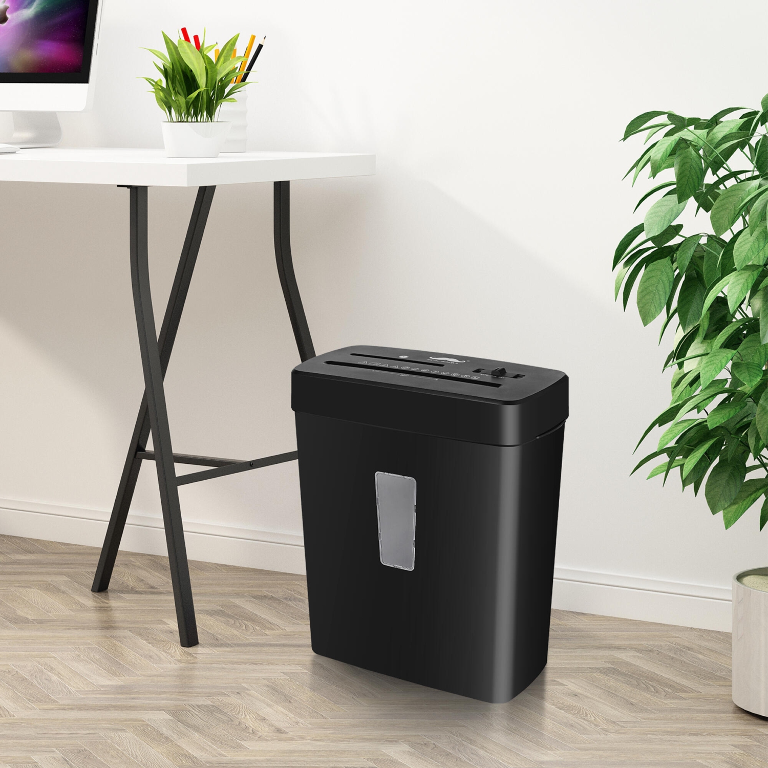 8-Sheet Paper Shredder, Paper and Credit Card Cross-Cut Shredder with 13L Bin for Home Office