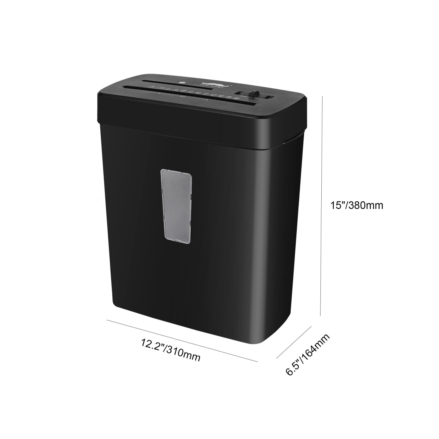 8-Sheet Paper Shredder, Paper and Credit Card Cross-Cut Shredder with 13L Bin for Home Office