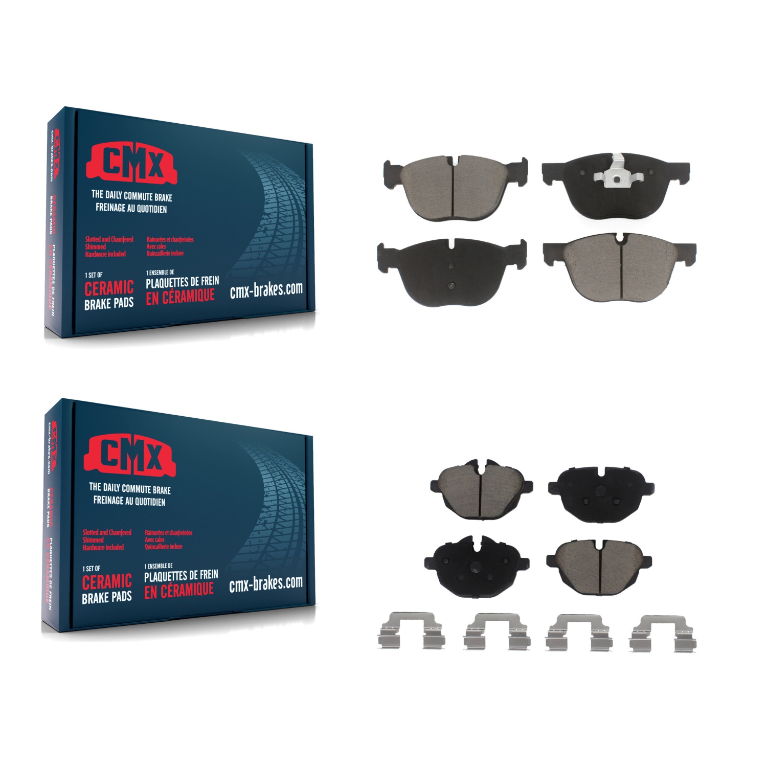 Front Rear Ceramic Brake Pads Kit For 2017 BMW X4 M40i KCX-100395