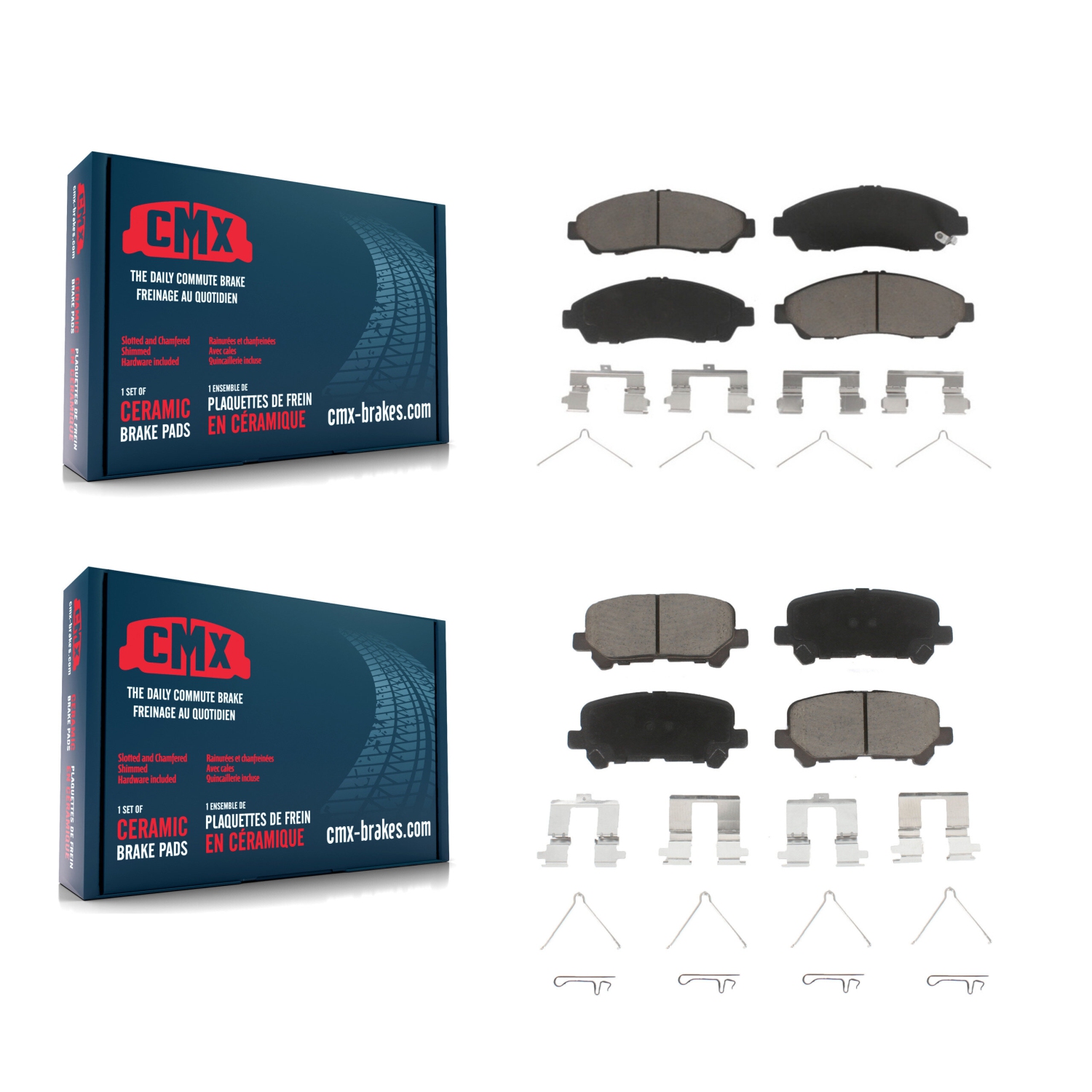 Plaquettes de frein avant arrière en céramique pour Honda Pilot Acura MDX ZDX KCX-100465