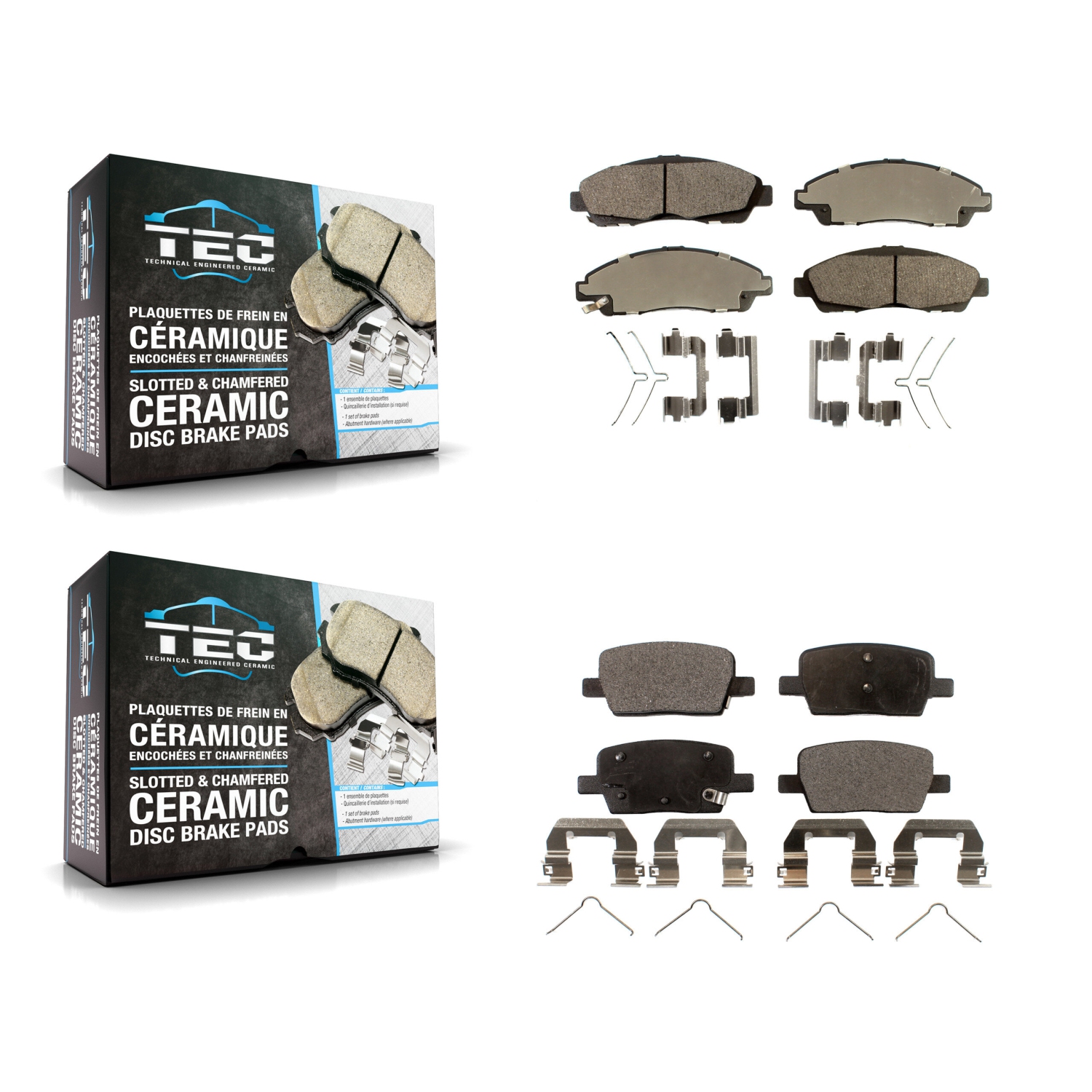 Ensemble de plaquettes de frein en céramique avant arrière pour Traverse Cadillac XT5 de Chevrolet Acadia Buick XT6 KTC-100317