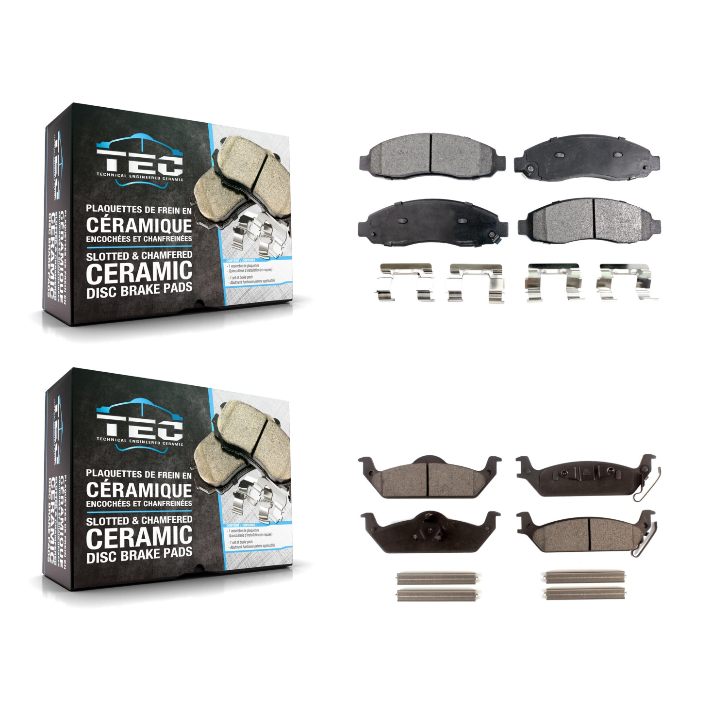 Front Rear Ceramic Brake Pads Kit For 2003-2004 Dodge Dakota KTC-100500