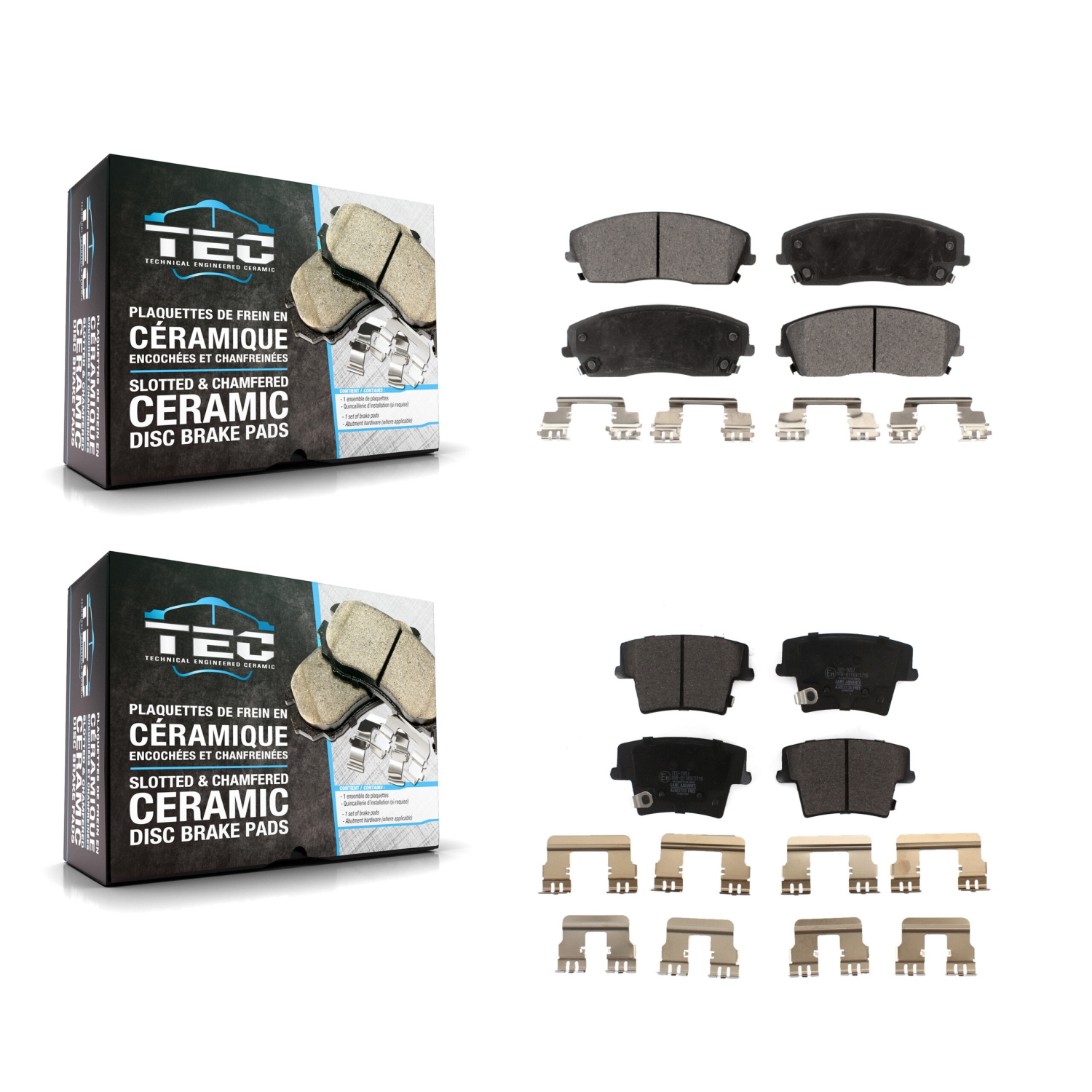 Front Rear Ceramic Brake Pads Kit For Dodge Charger Chrysler 300 Challenger Magnum KTC-100036
