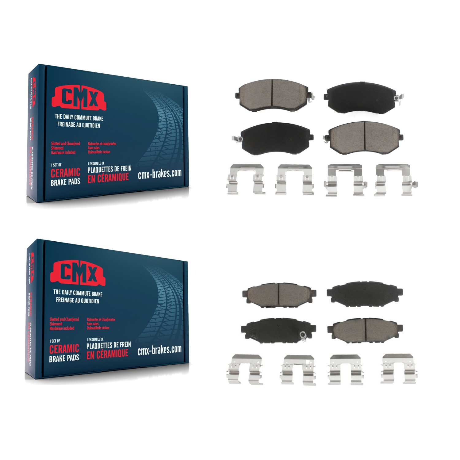 Front Rear Ceramic Brake Pads Kit For Subaru Forester Impreza XV Crosstrek Outback Legacy KCX-100396