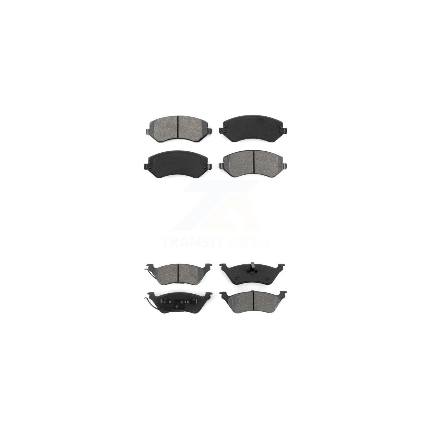 Front Rear Semi-Metallic Brake Pads Kit For Dodge Caravan Grand Chrysler Town & Country KSM-100376