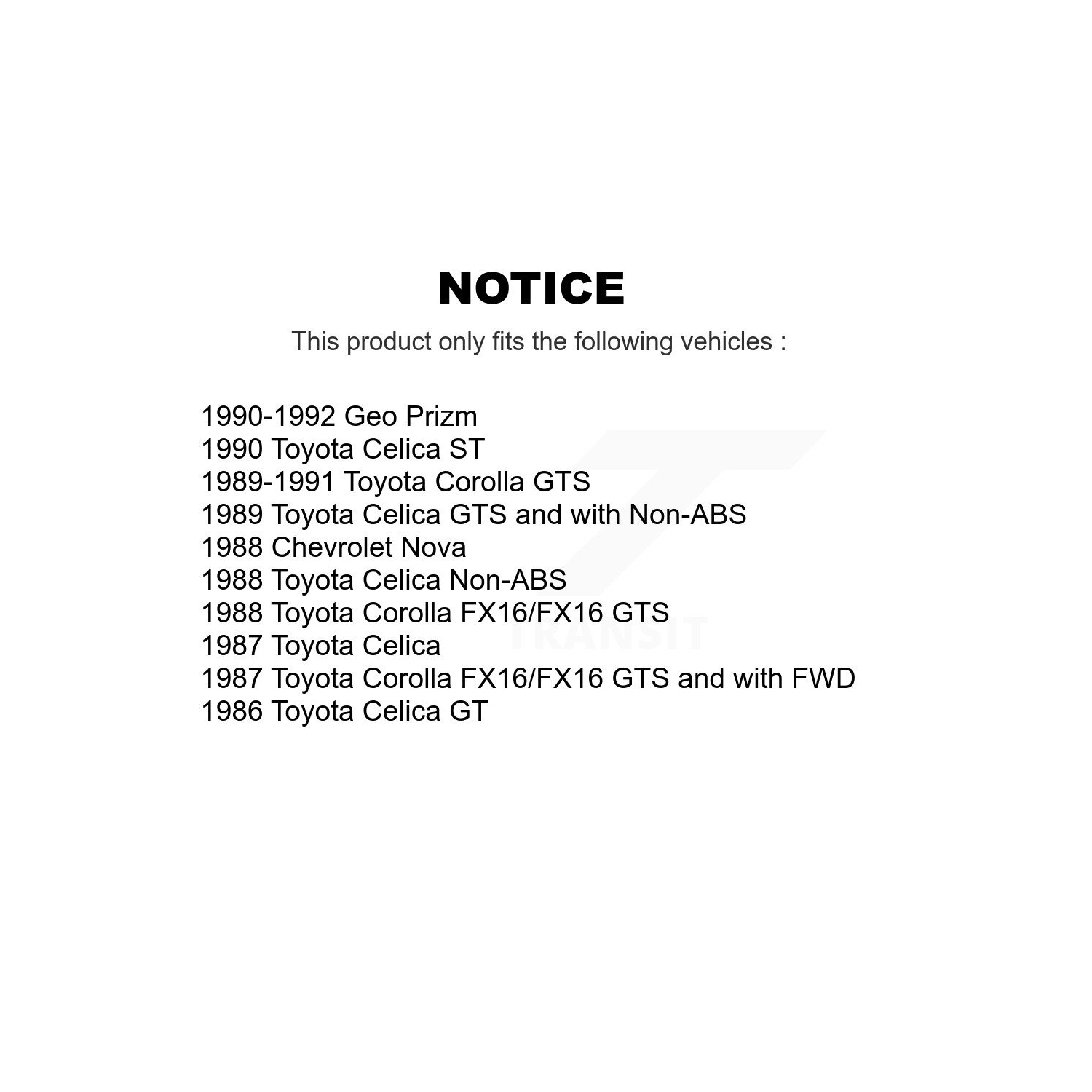 Front Rear Ceramic Brake Pads Kit For Toyota Corolla Celica Geo Prizm Chevrolet Nova KCX-100280