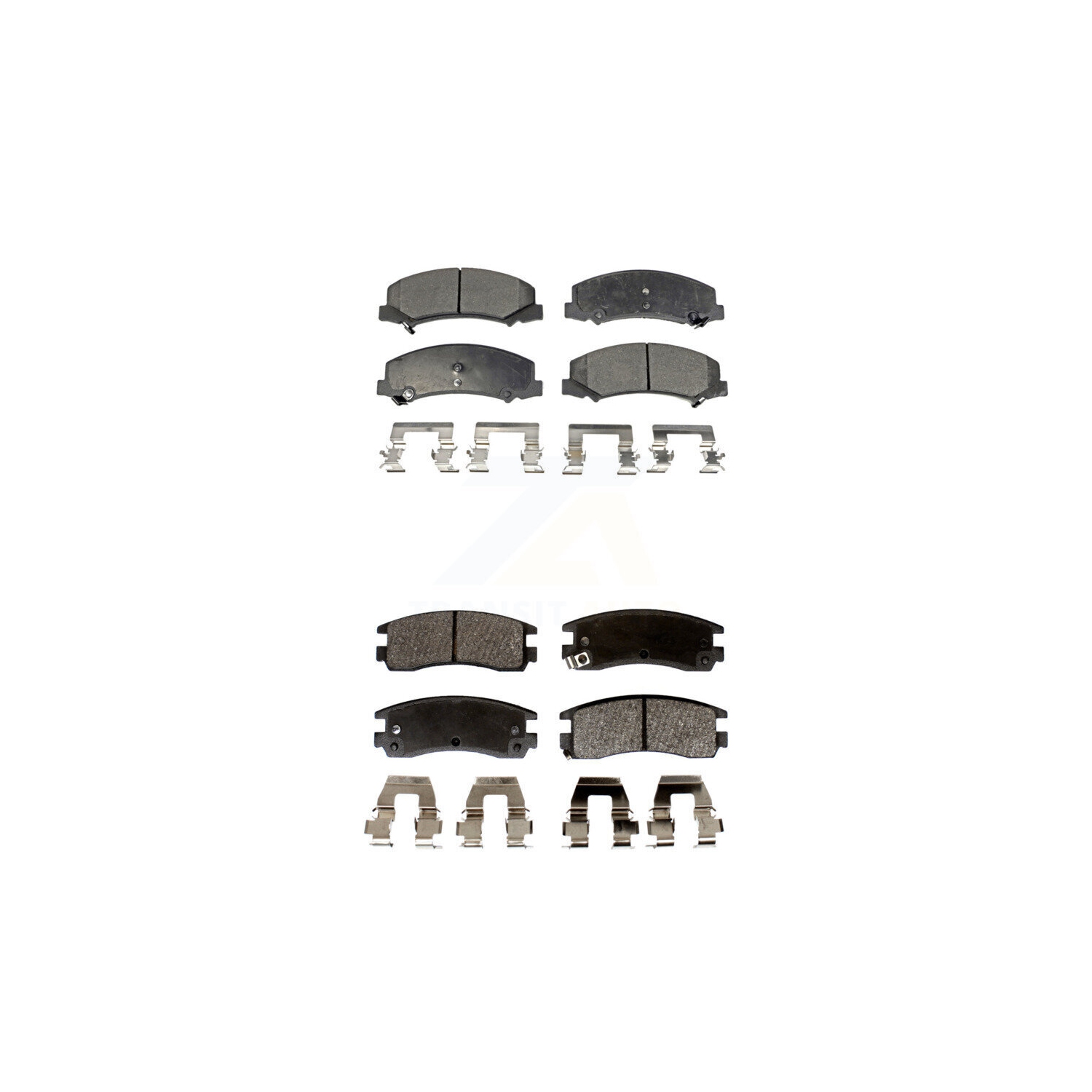 Front Rear Semi-Metallic Brake Pads Kit For Chevrolet Impala Buick LaCrosse Allure Monte KPF-100066
