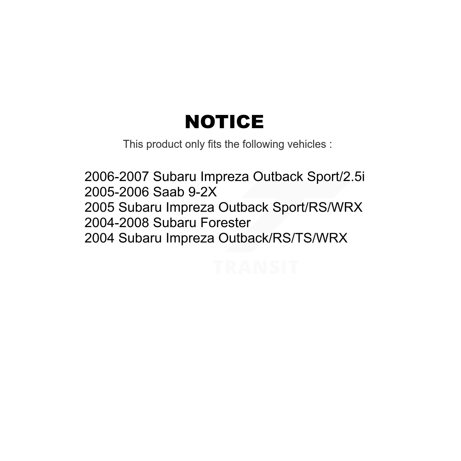 Ensemble de plaquettes de frein avant semi-métalliques pour Subaru Impreza Forester Saab 9-2X KPF-100434