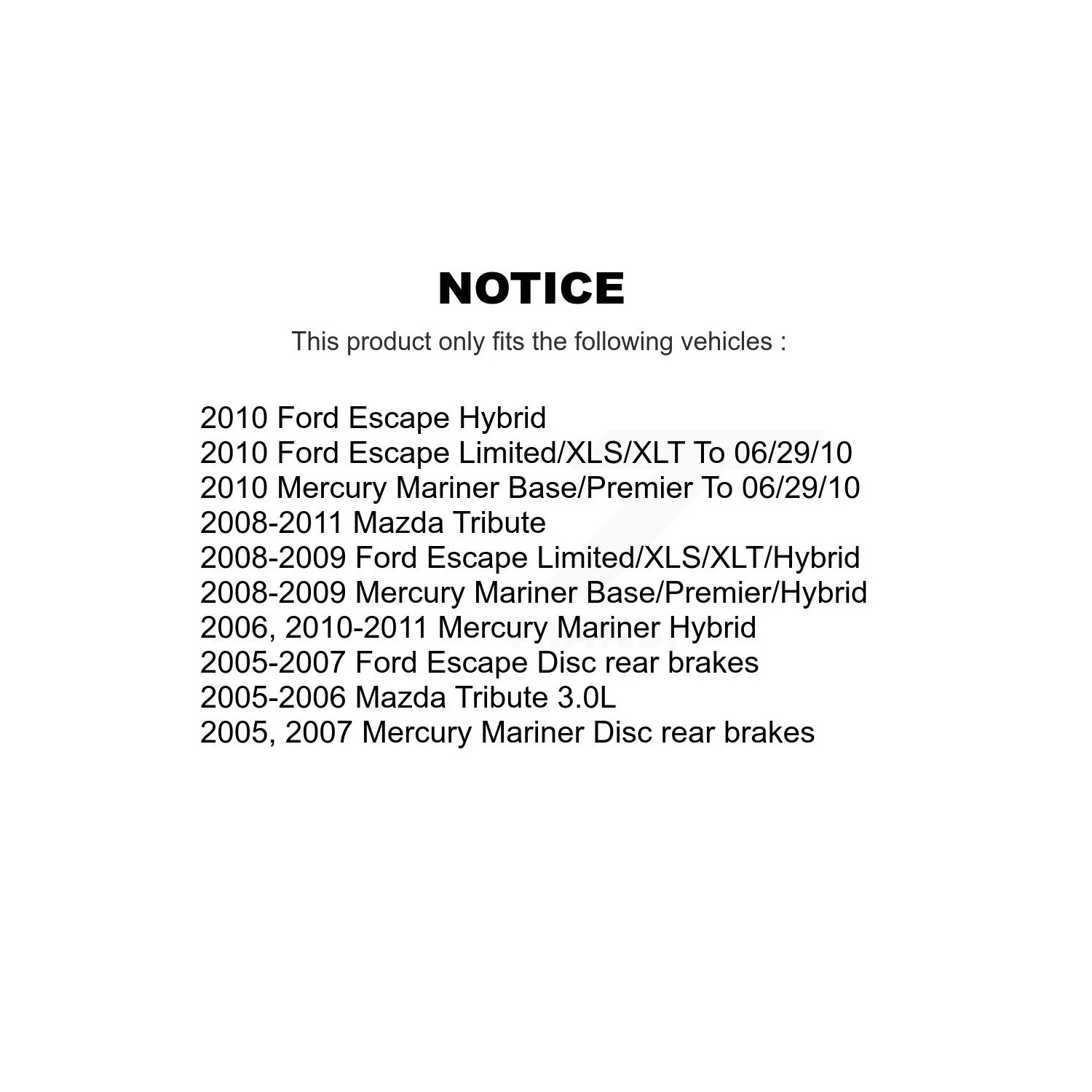 Front Rear Ceramic Brake Pads Kit For Ford Escape Mazda Tribute Mercury Mariner KCX-100406