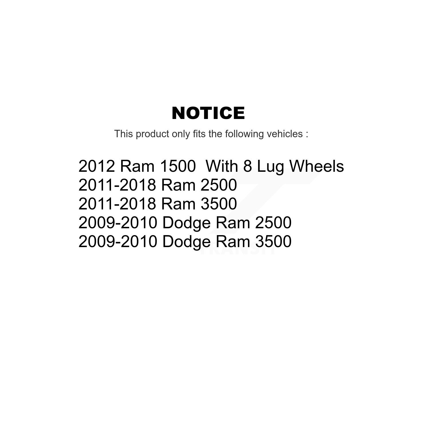 Ensemble de plaquettes de frein en céramique avant arrière pour Dodge KTC-100178 Ram 3500 2500 1500