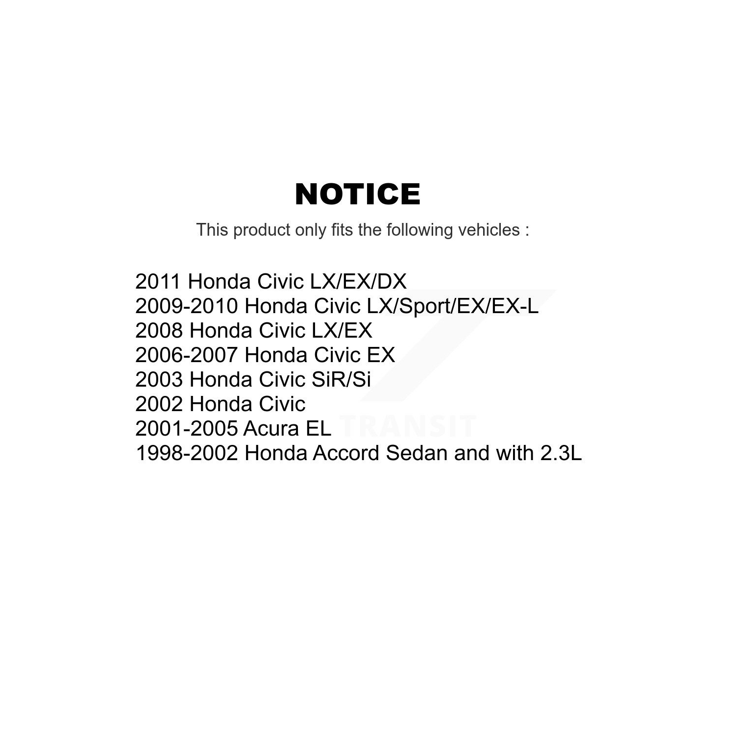 Plaquettes de frein arrière en céramique pour Honda Civic Accord Acura EL KNF-100104